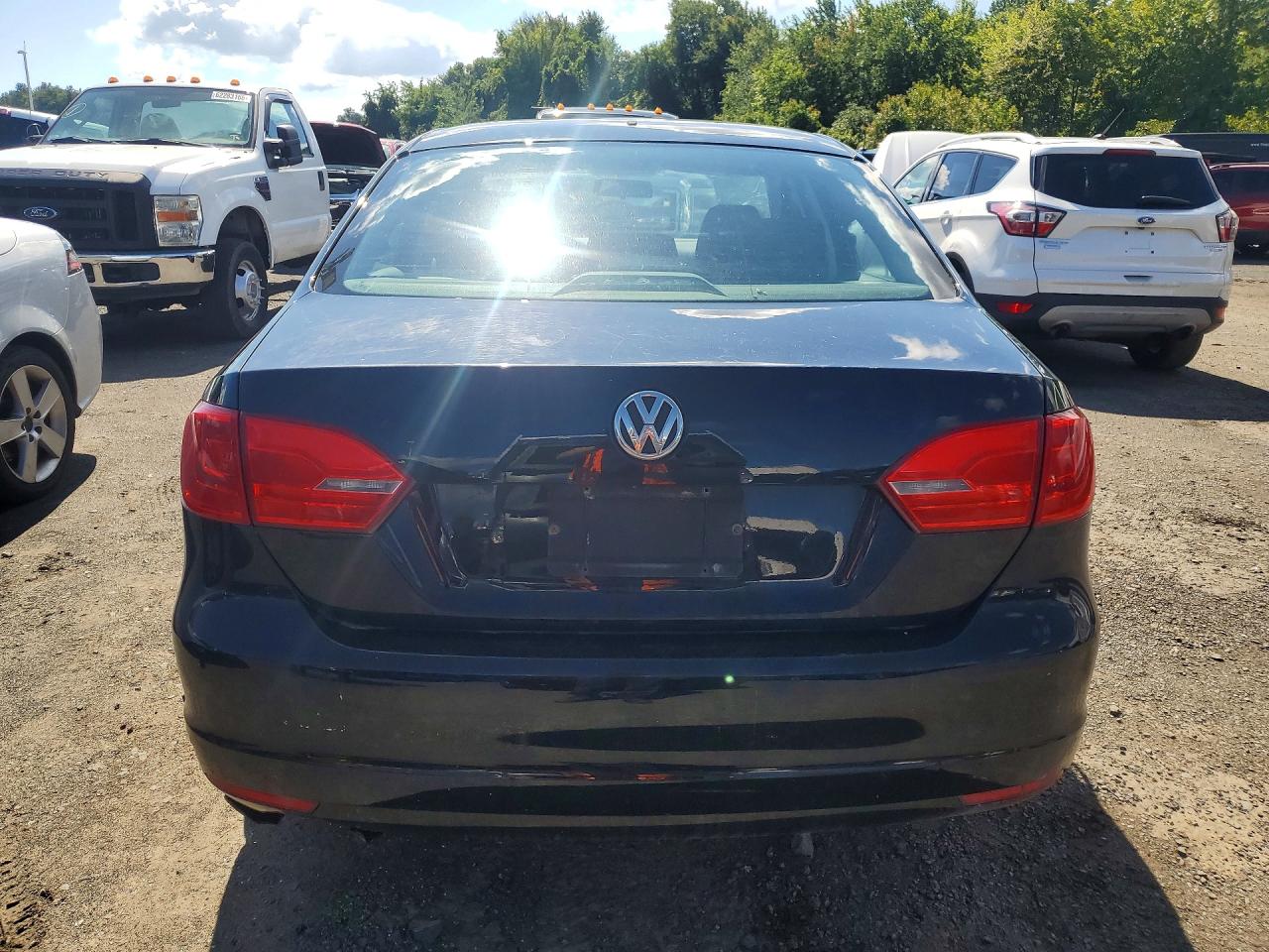 2013 Volkswagen Jetta Base Black vin: 3VW1K7AJ4DM265423