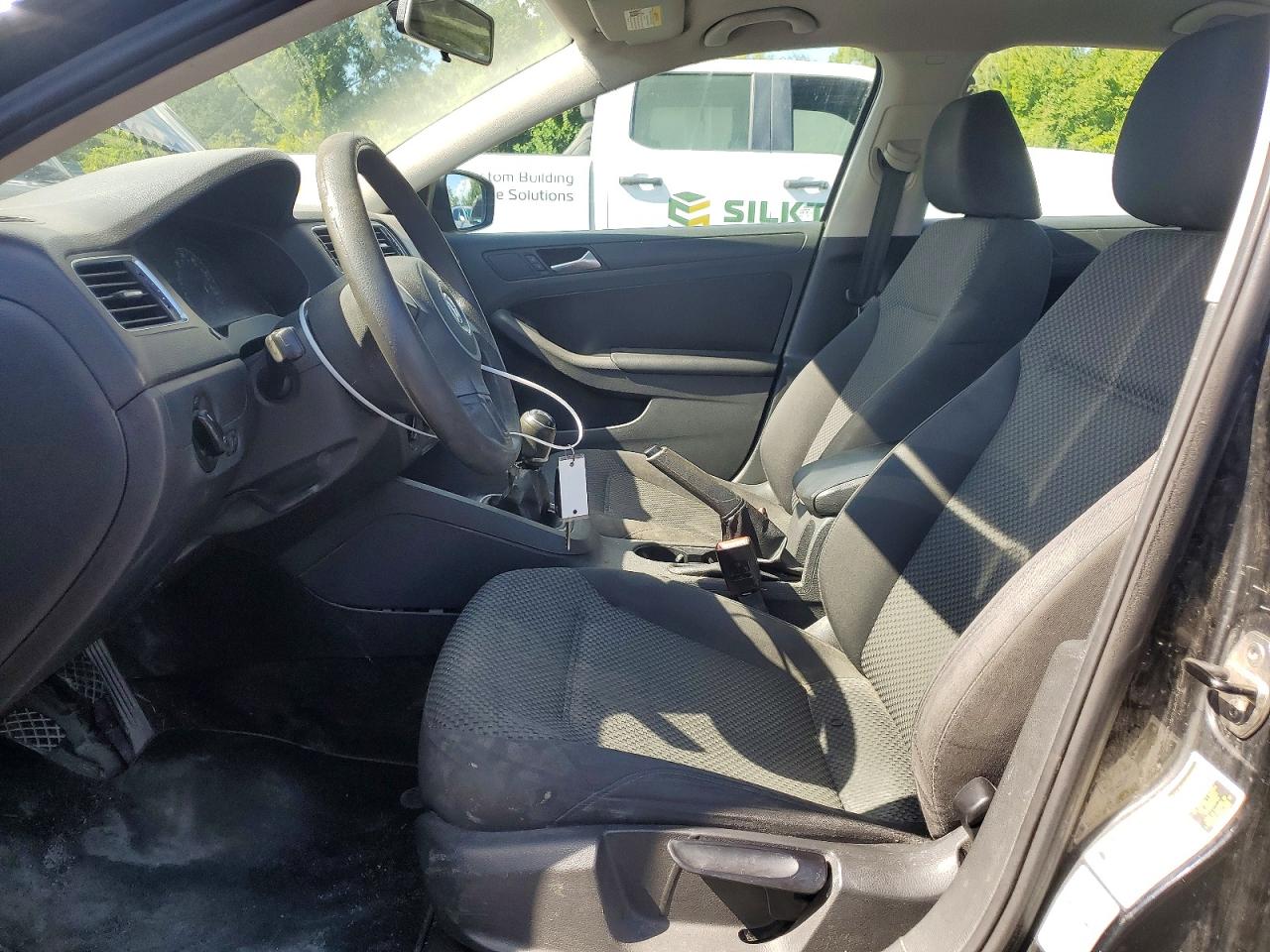 2013 Volkswagen Jetta Base Black vin: 3VW1K7AJ4DM265423