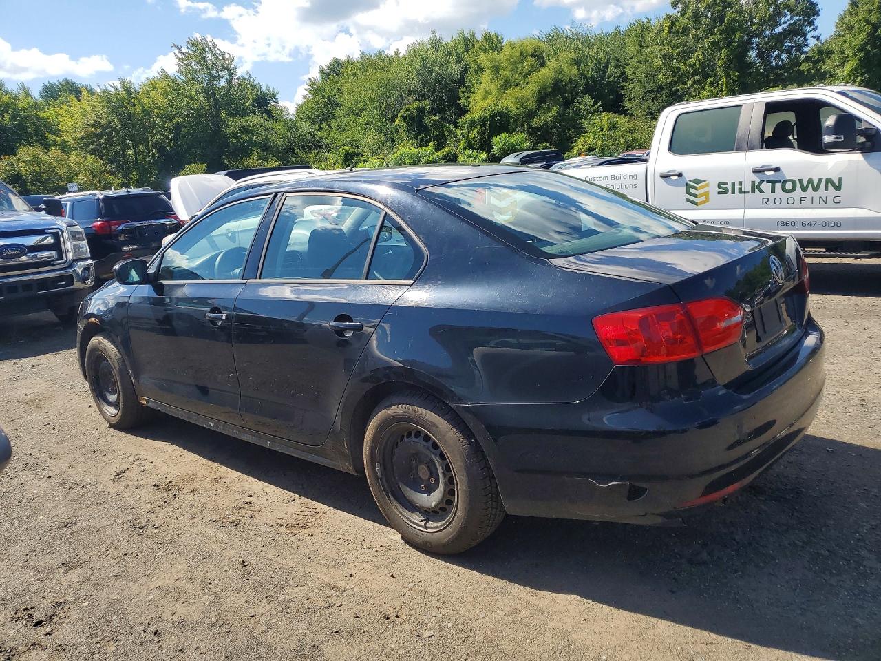 2013 Volkswagen Jetta Base Black vin: 3VW1K7AJ4DM265423