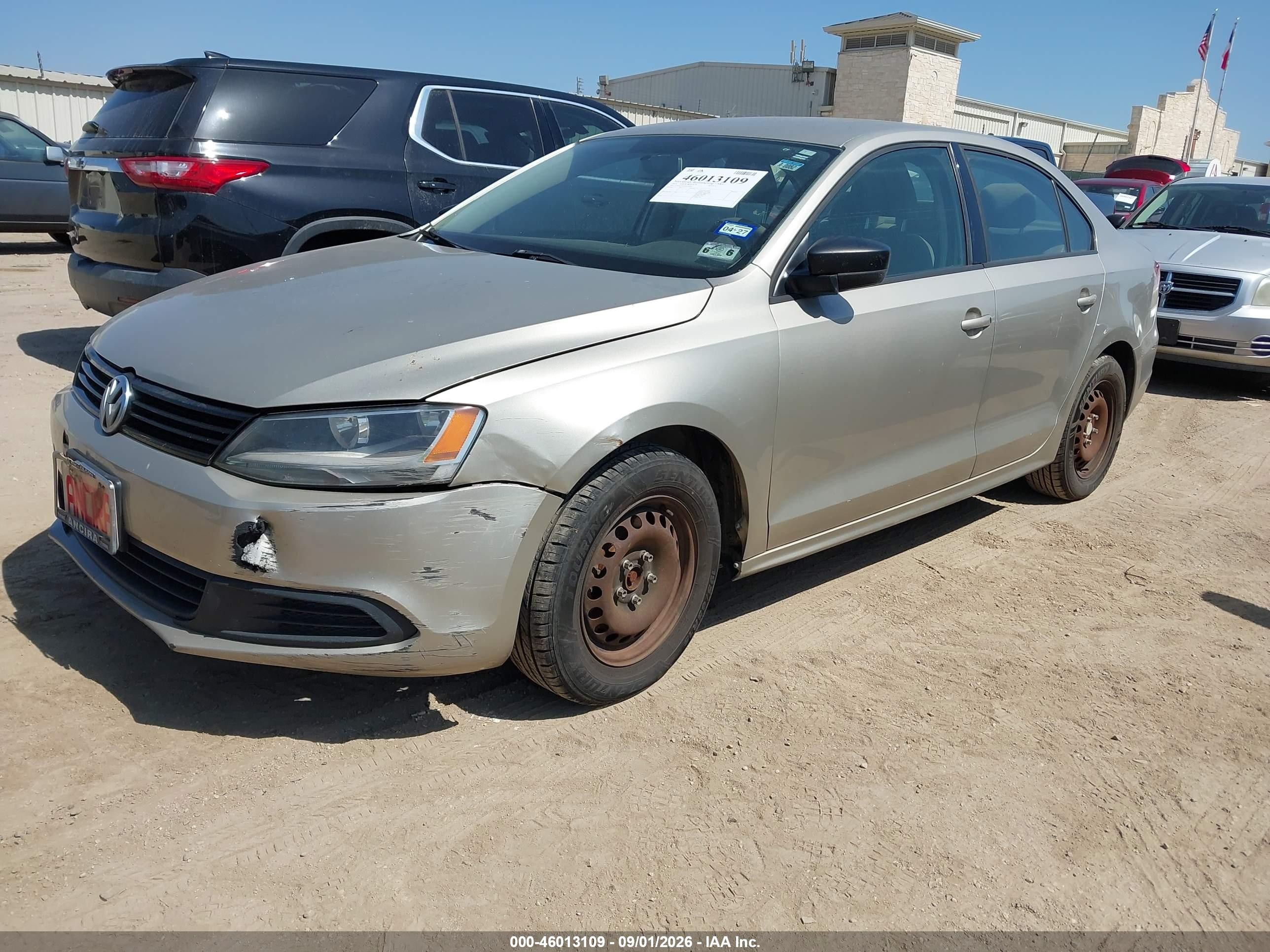 2014 Volkswagen Jetta 2.0l S Бежевый vin: 3VW1K7AJ4EM279095