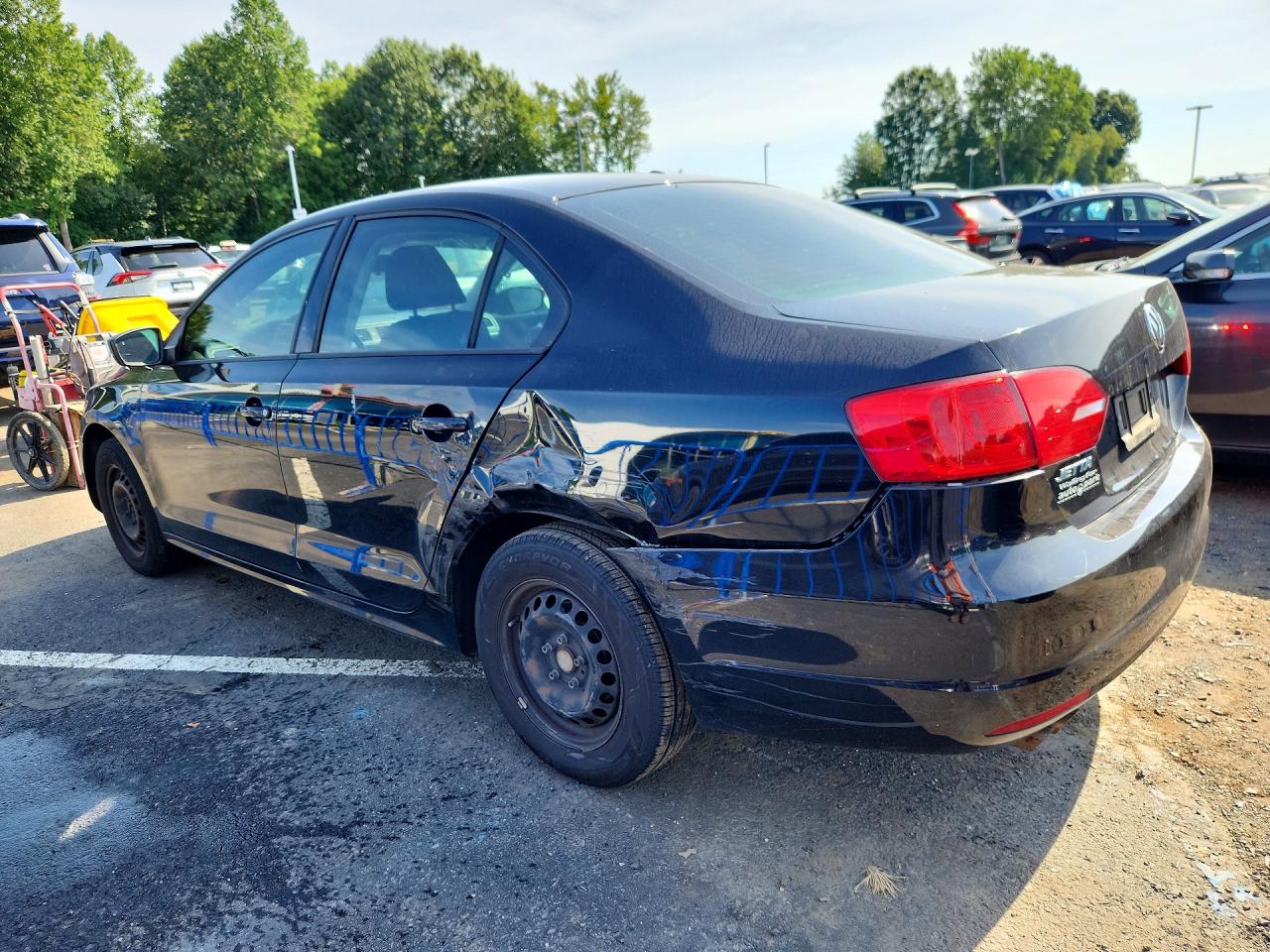 2014 Volkswagen Jetta Base Черный vin: 3VW1K7AJ4EM337268