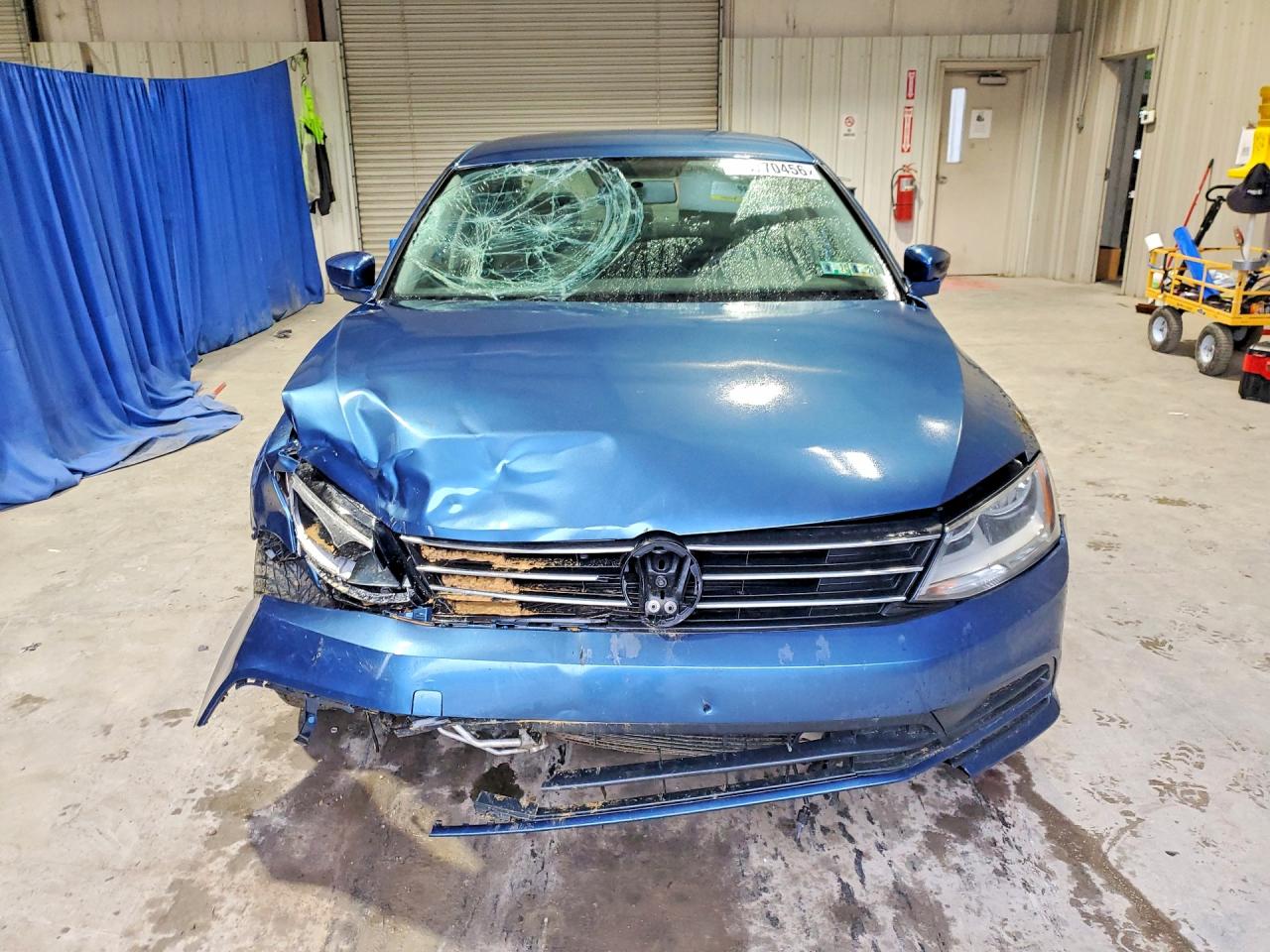 2015 Volkswagen Jetta Base Blue vin: 3VW1K7AJ4FM219867