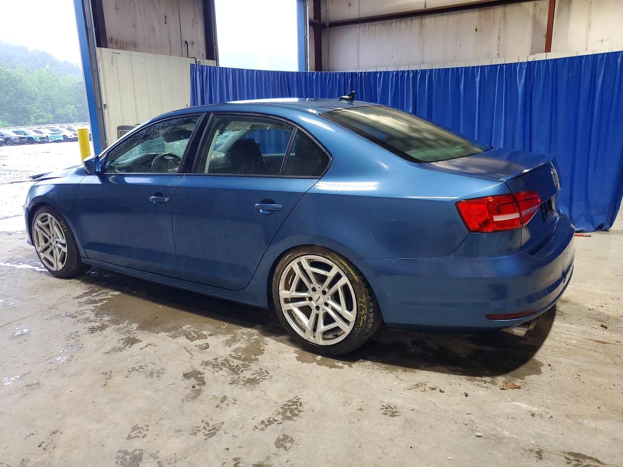 2015 Volkswagen Jetta Base Blue vin: 3VW1K7AJ4FM219867