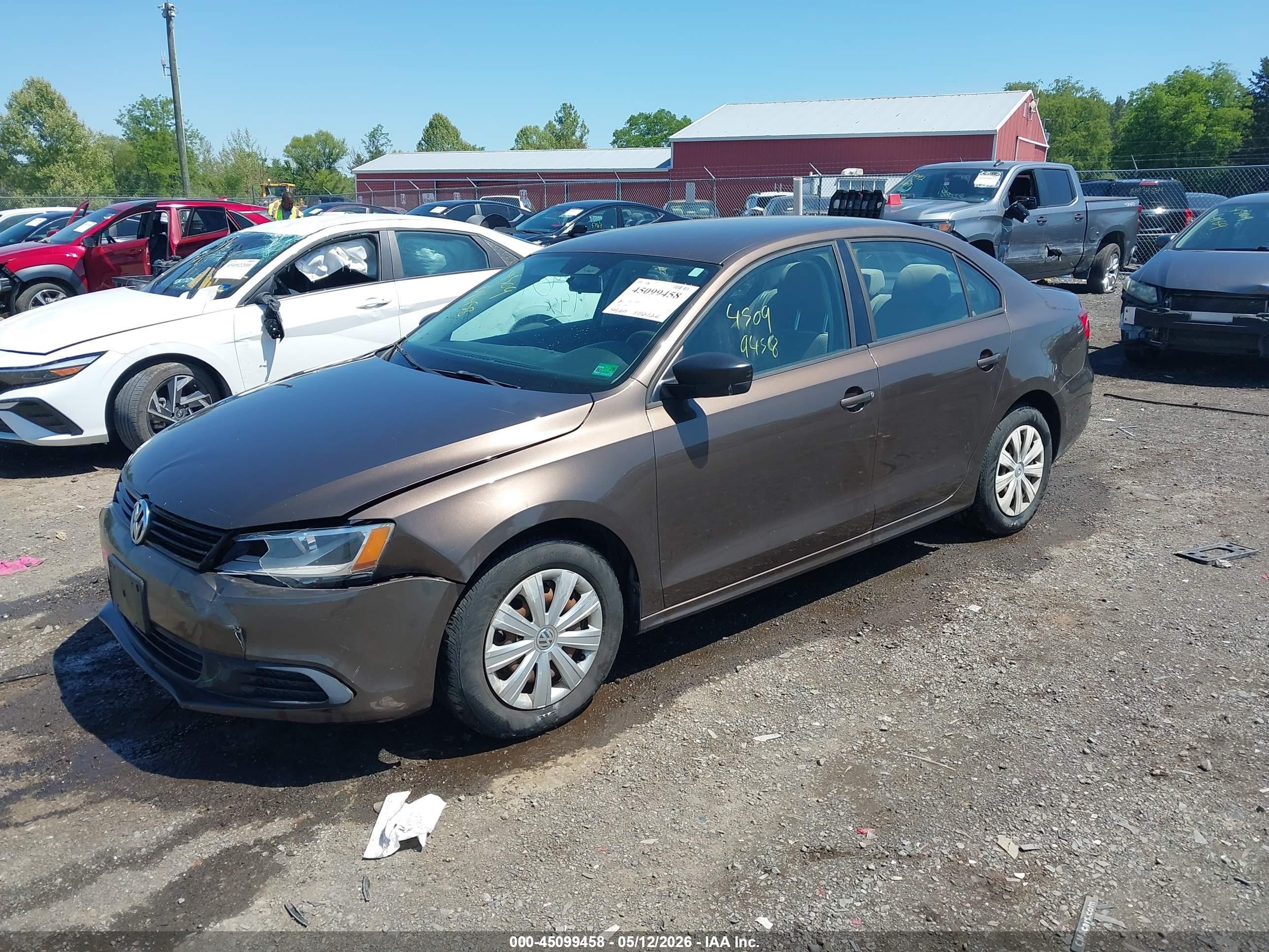 2012 Volkswagen Jetta 2.0l S Brown vin: 3VW1K7AJ5CM466844