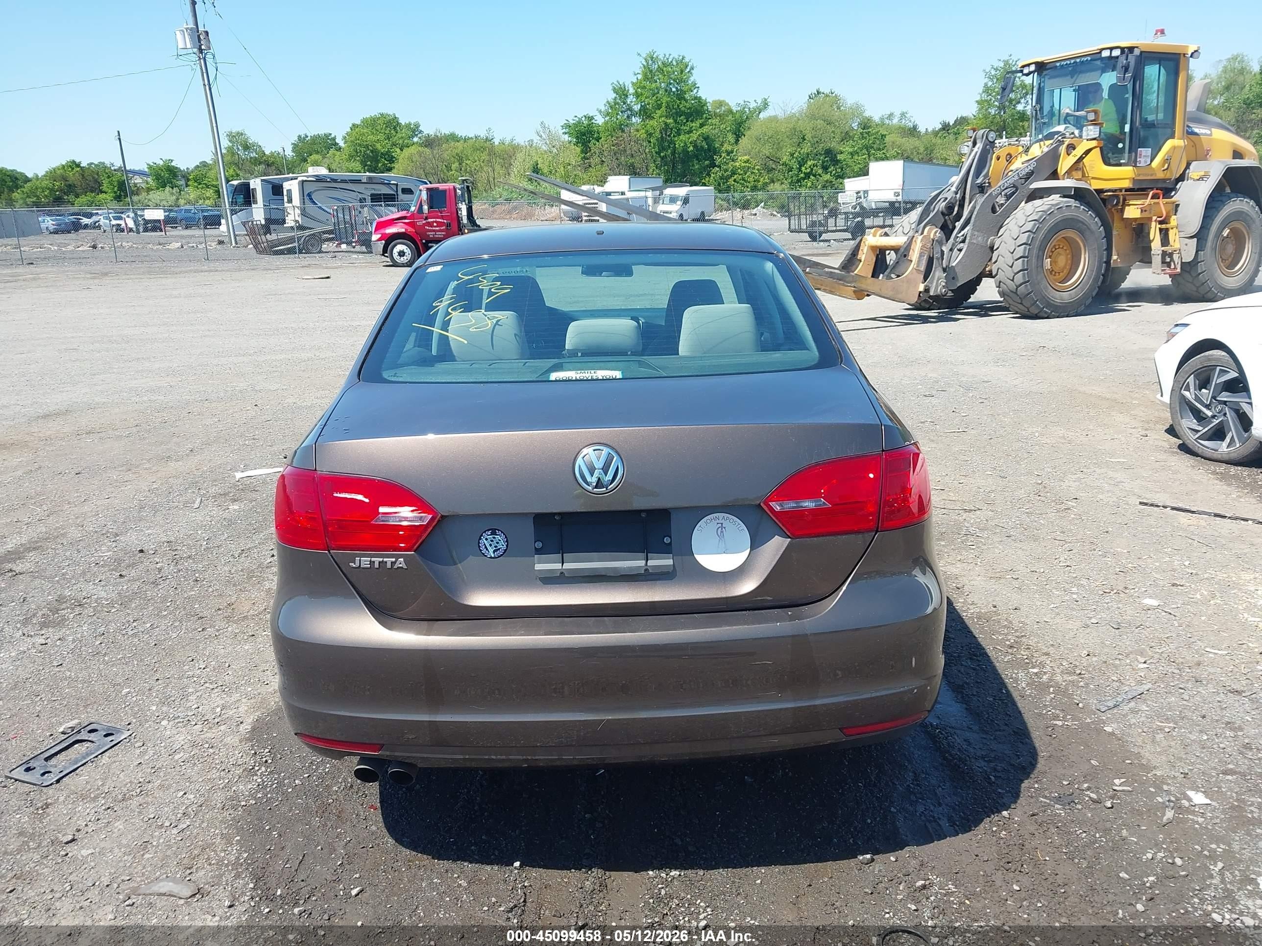 2012 Volkswagen Jetta 2.0l S Brown vin: 3VW1K7AJ5CM466844
