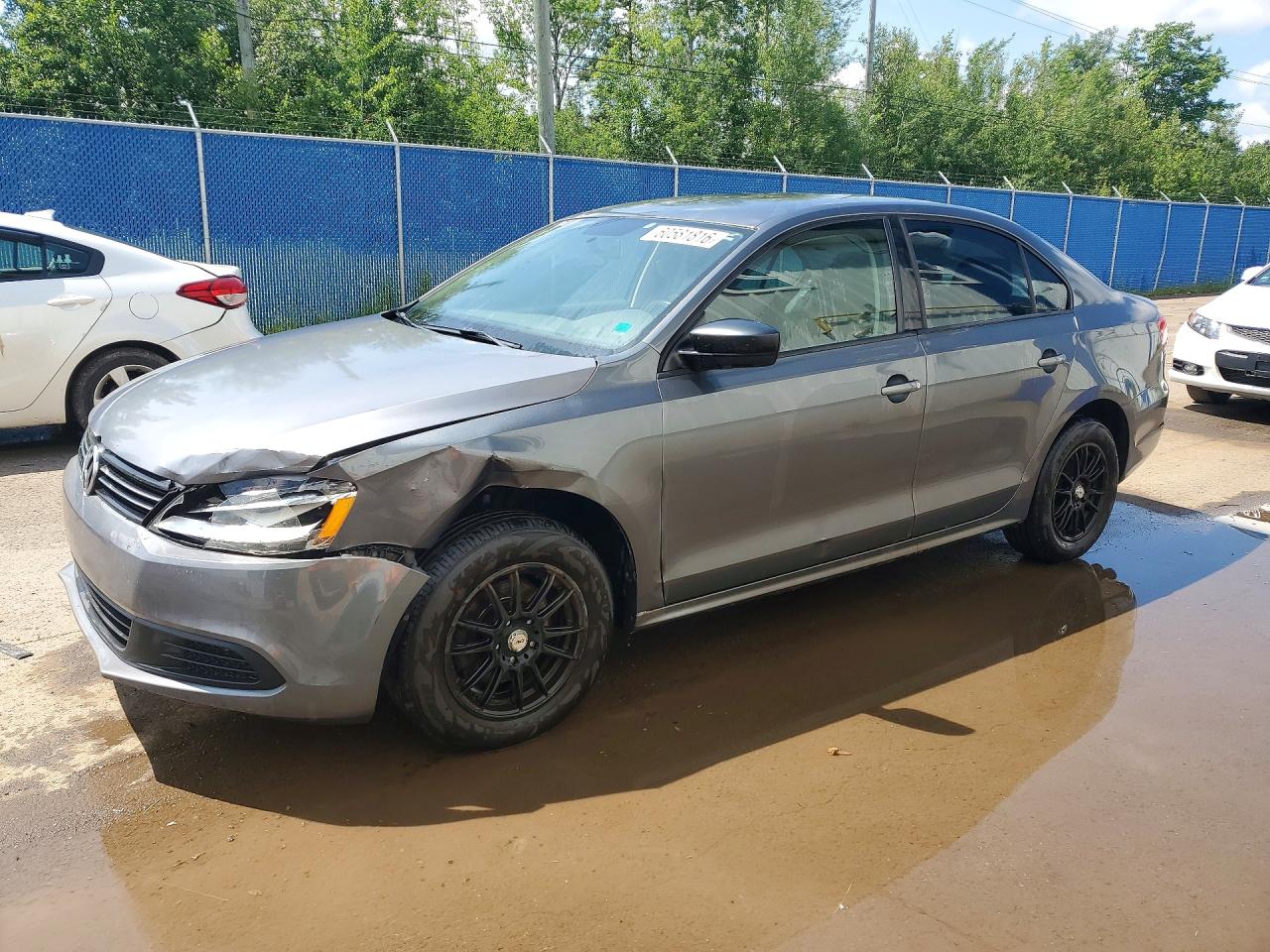 2013 Volkswagen Jetta Base Gray vin: 3VW1K7AJ5DM270890