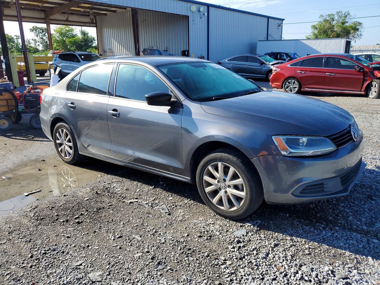 2014 Volkswagen Jetta Base Gray vin: 3VW1K7AJ5EM387175