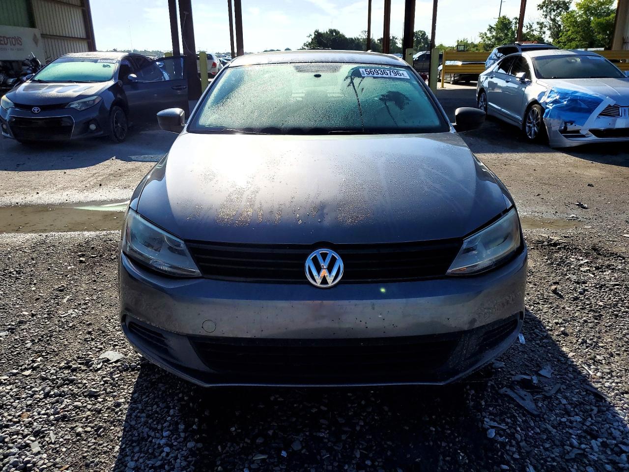 2014 Volkswagen Jetta Base Gray vin: 3VW1K7AJ5EM387175