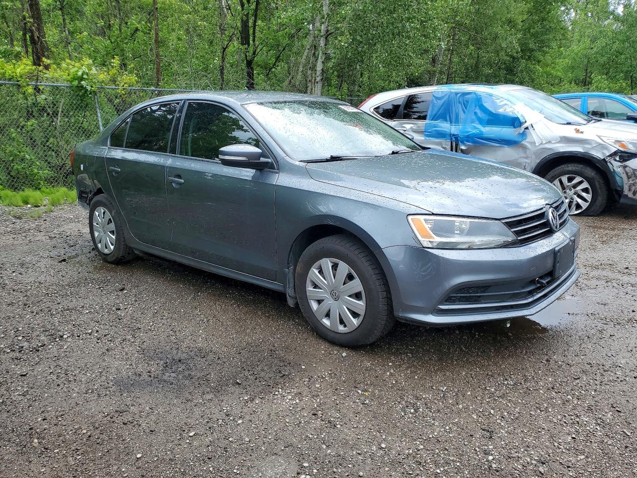 2015 Volkswagen Jetta Base Charcoal vin: 3VW1K7AJ5FM223023
