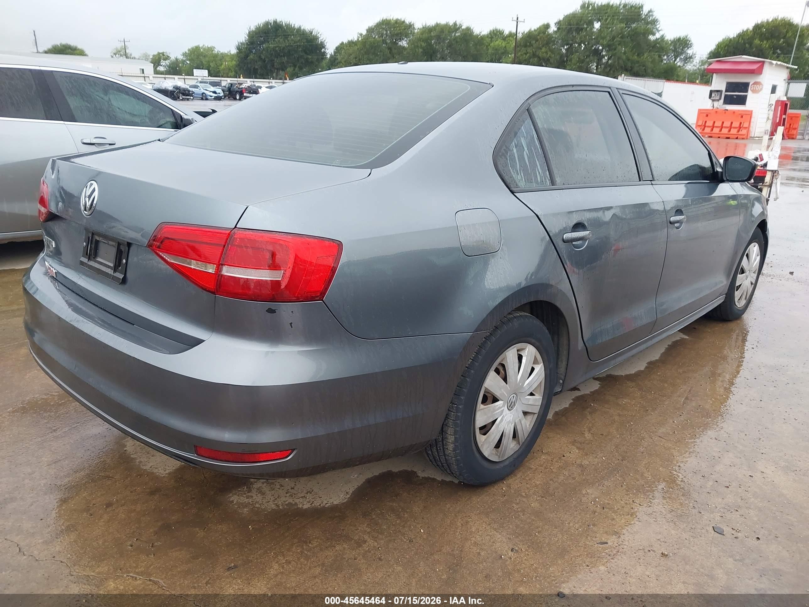 2015 Volkswagen Jetta 2.0l S Gray vin: 3VW1K7AJ5FM291760