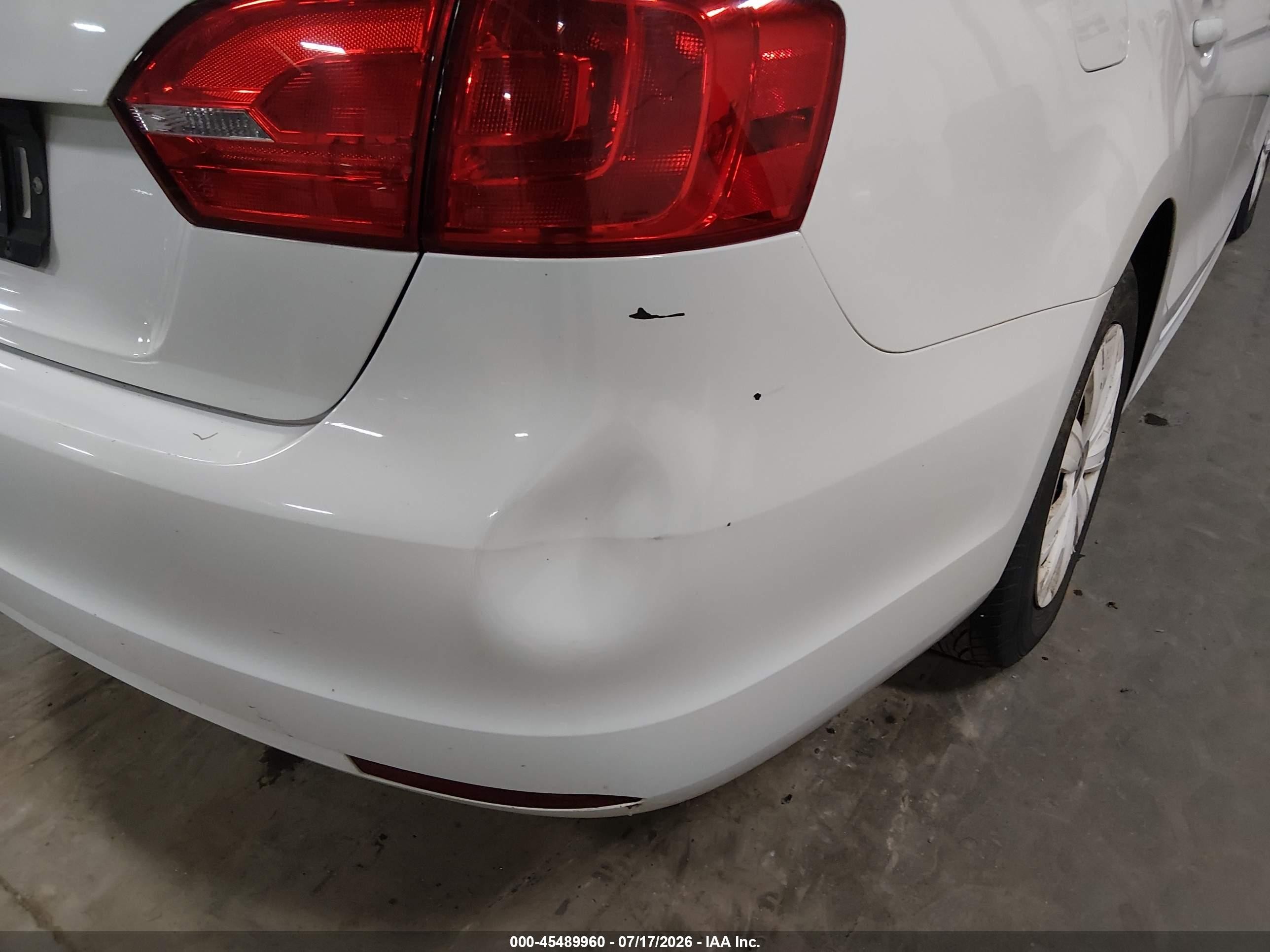 2014 Volkswagen Jetta 2.0l S White vin: 3VW1K7AJ6EM324392
