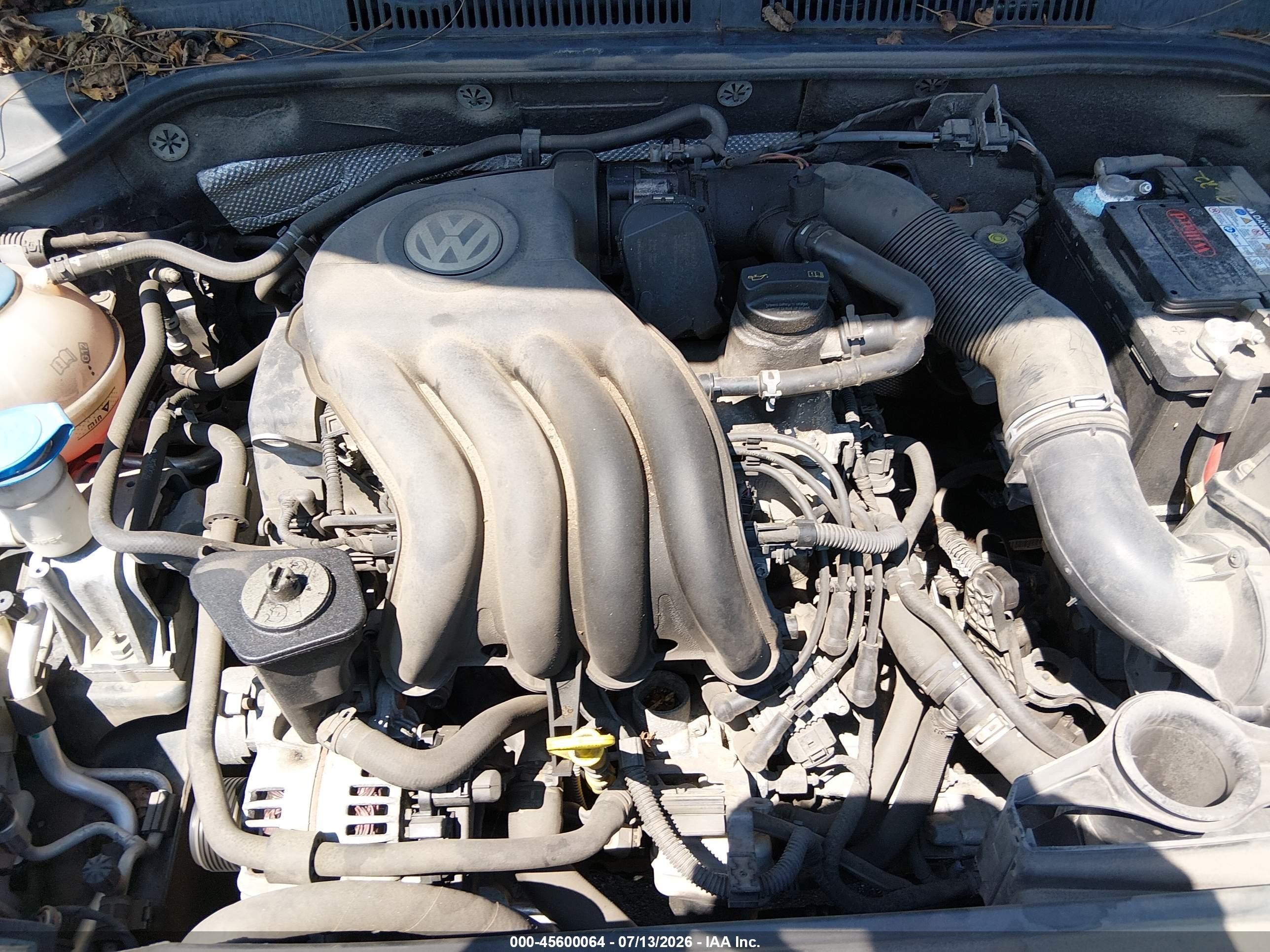 2014 Volkswagen Jetta 2.0l S Черный vin: 3VW1K7AJ6EM324781