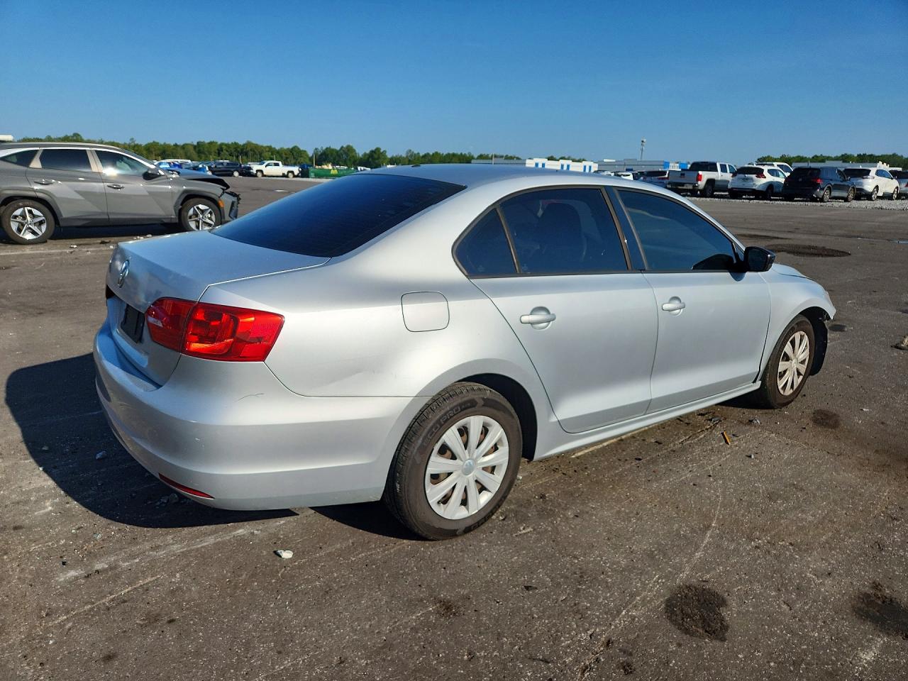2012 Volkswagen Jetta Base Silver vin: 3VW1K7AJ7CM320204