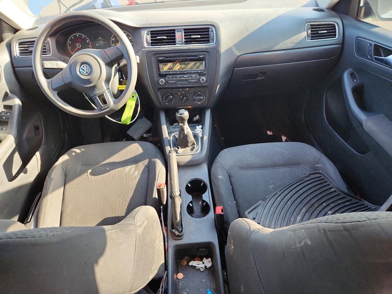 2012 Volkswagen Jetta Base Silver vin: 3VW1K7AJ7CM320204