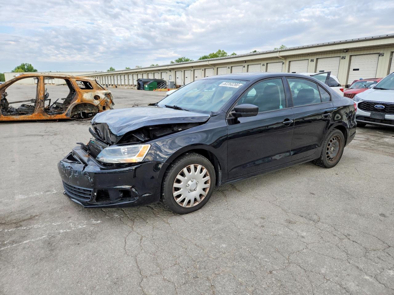 2012 Volkswagen Jetta Base Black vin: 3VW1K7AJ7CM348875
