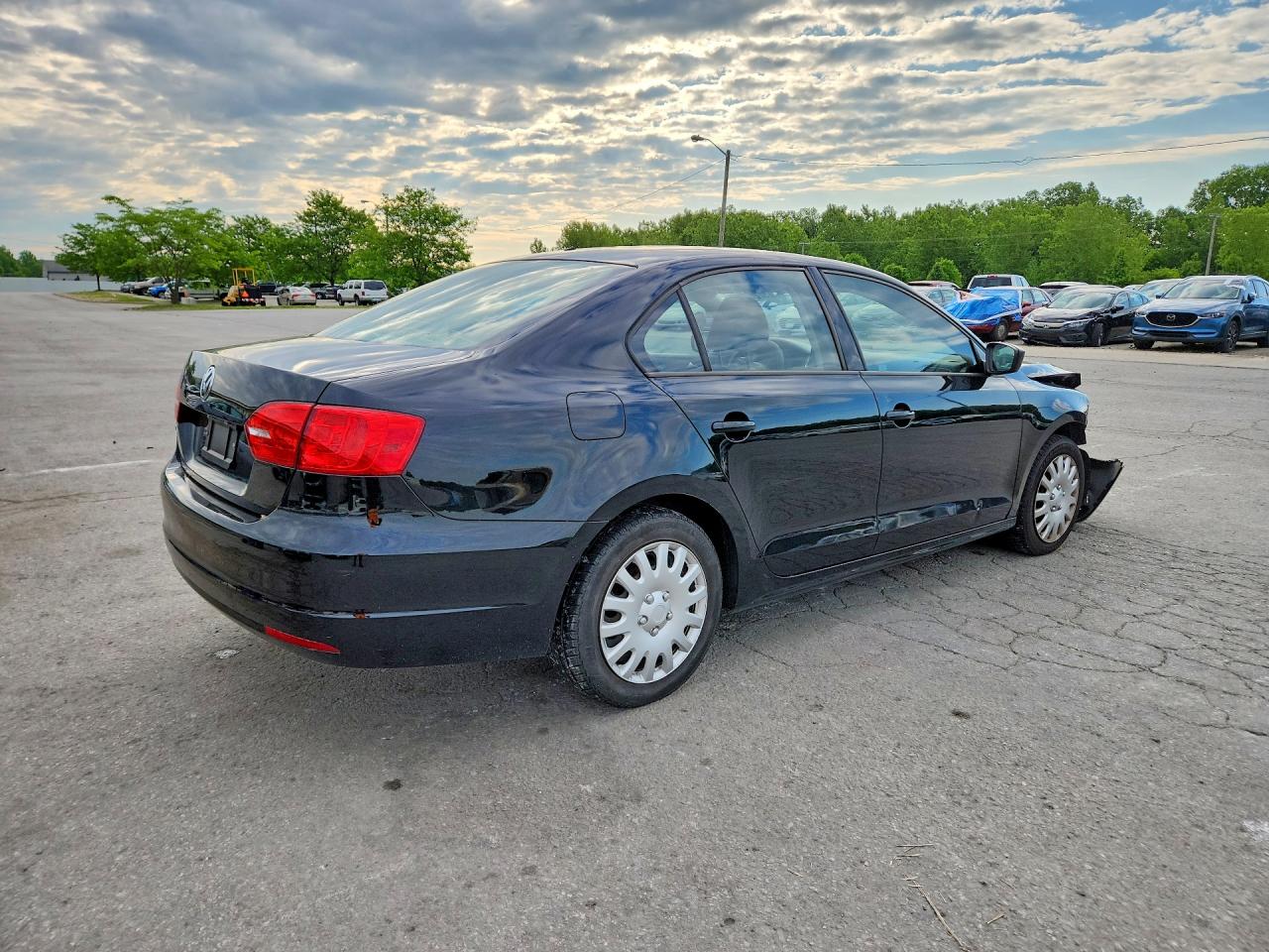 2012 Volkswagen Jetta Base Black vin: 3VW1K7AJ7CM348875