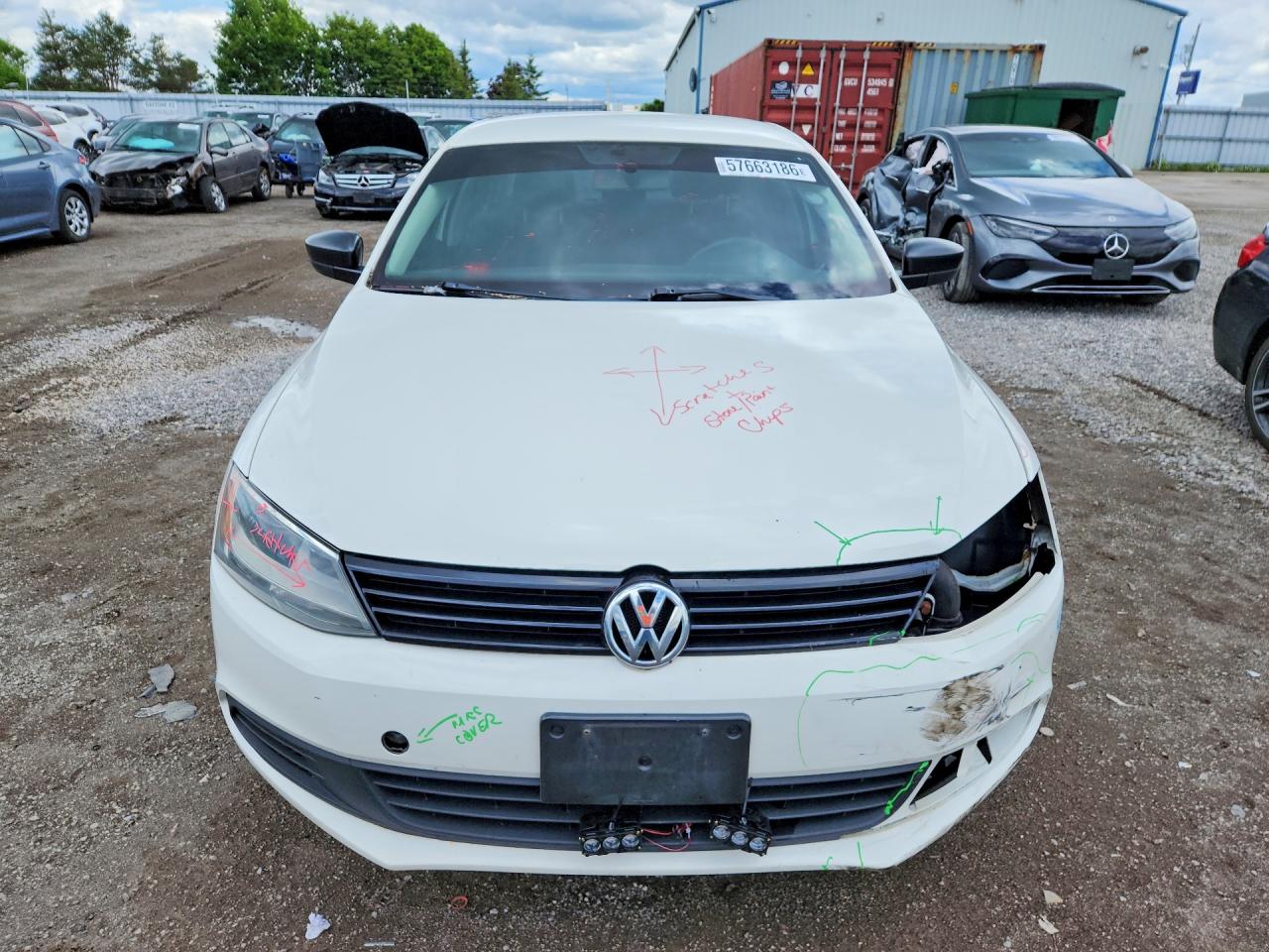 2013 Volkswagen Jetta Base White vin: 3VW1K7AJ7DM269515