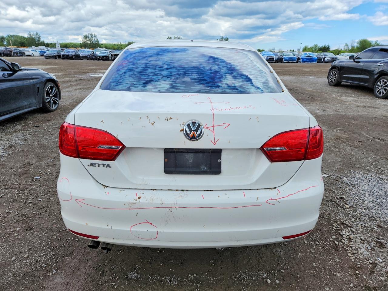 2013 Volkswagen Jetta Base White vin: 3VW1K7AJ7DM269515
