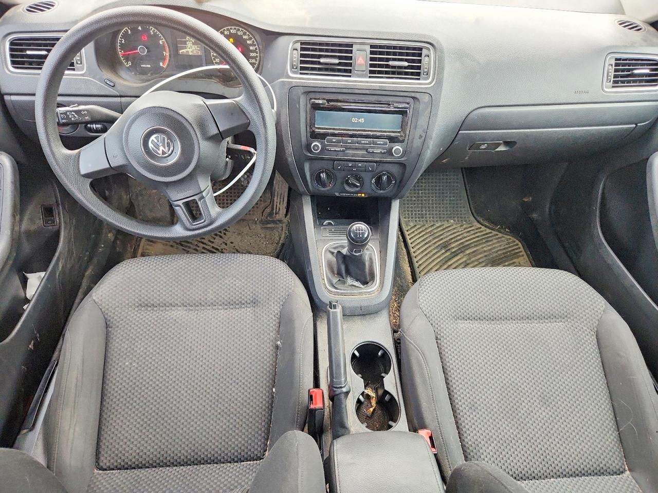 2014 Volkswagen Jetta Base Blue vin: 3VW1K7AJ7EM404445