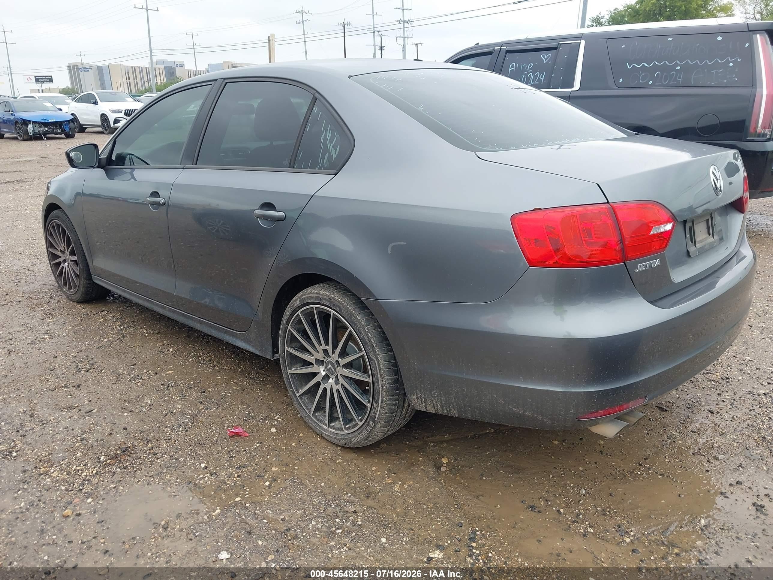 2014 Volkswagen Jetta 2.0l S Gray vin: 3VW1K7AJ7EM443634