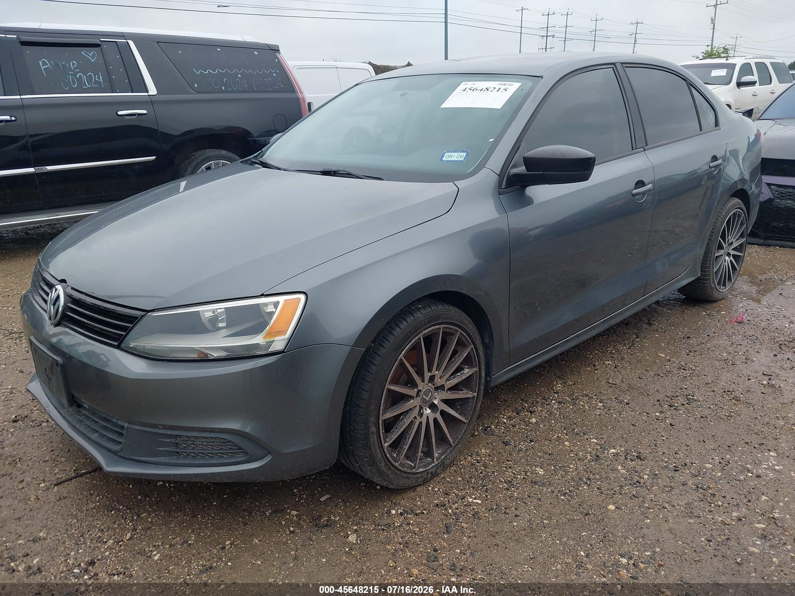 2014 Volkswagen Jetta 2.0l S Gray vin: 3VW1K7AJ7EM443634