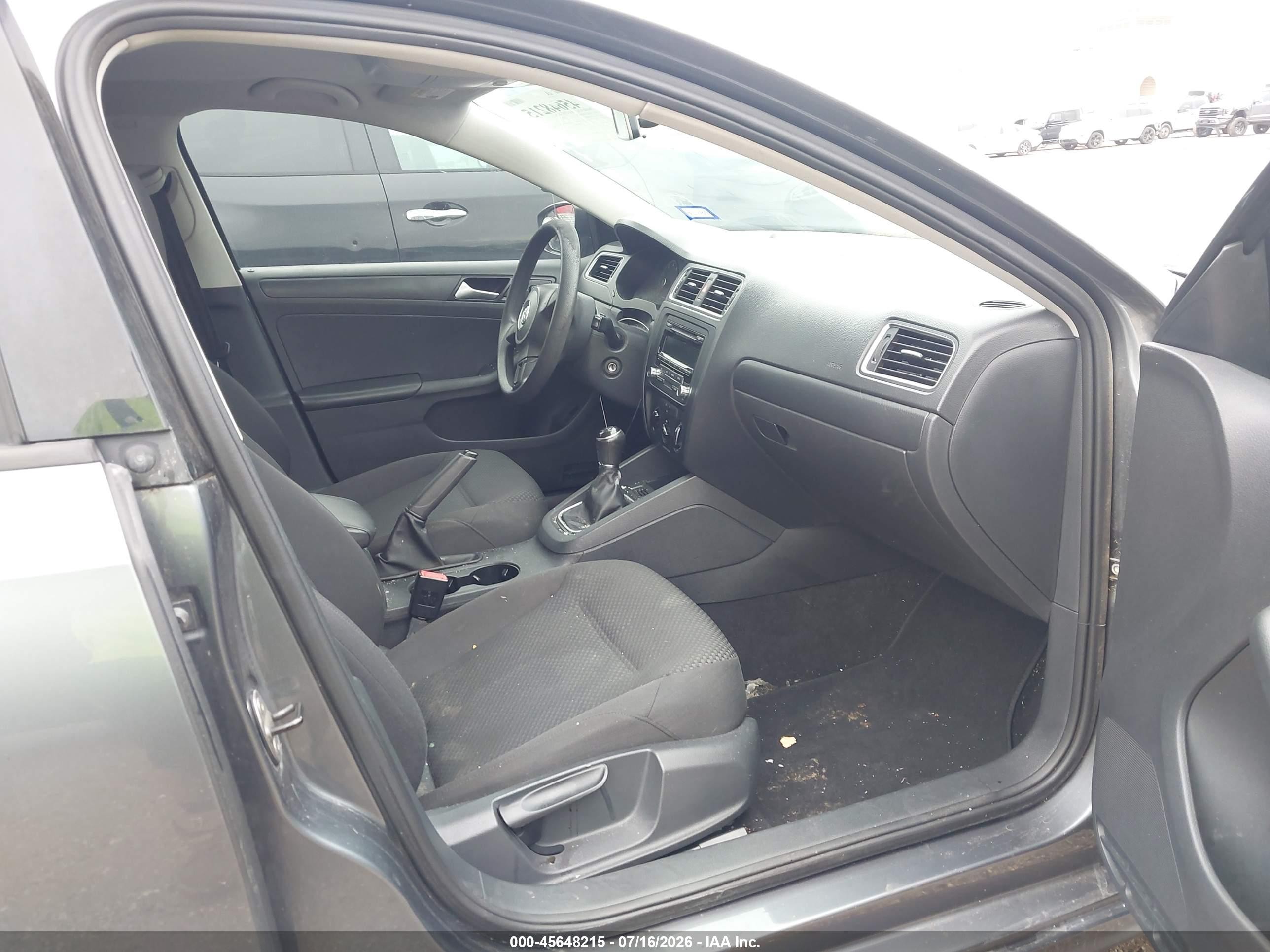 2014 Volkswagen Jetta 2.0l S Gray vin: 3VW1K7AJ7EM443634