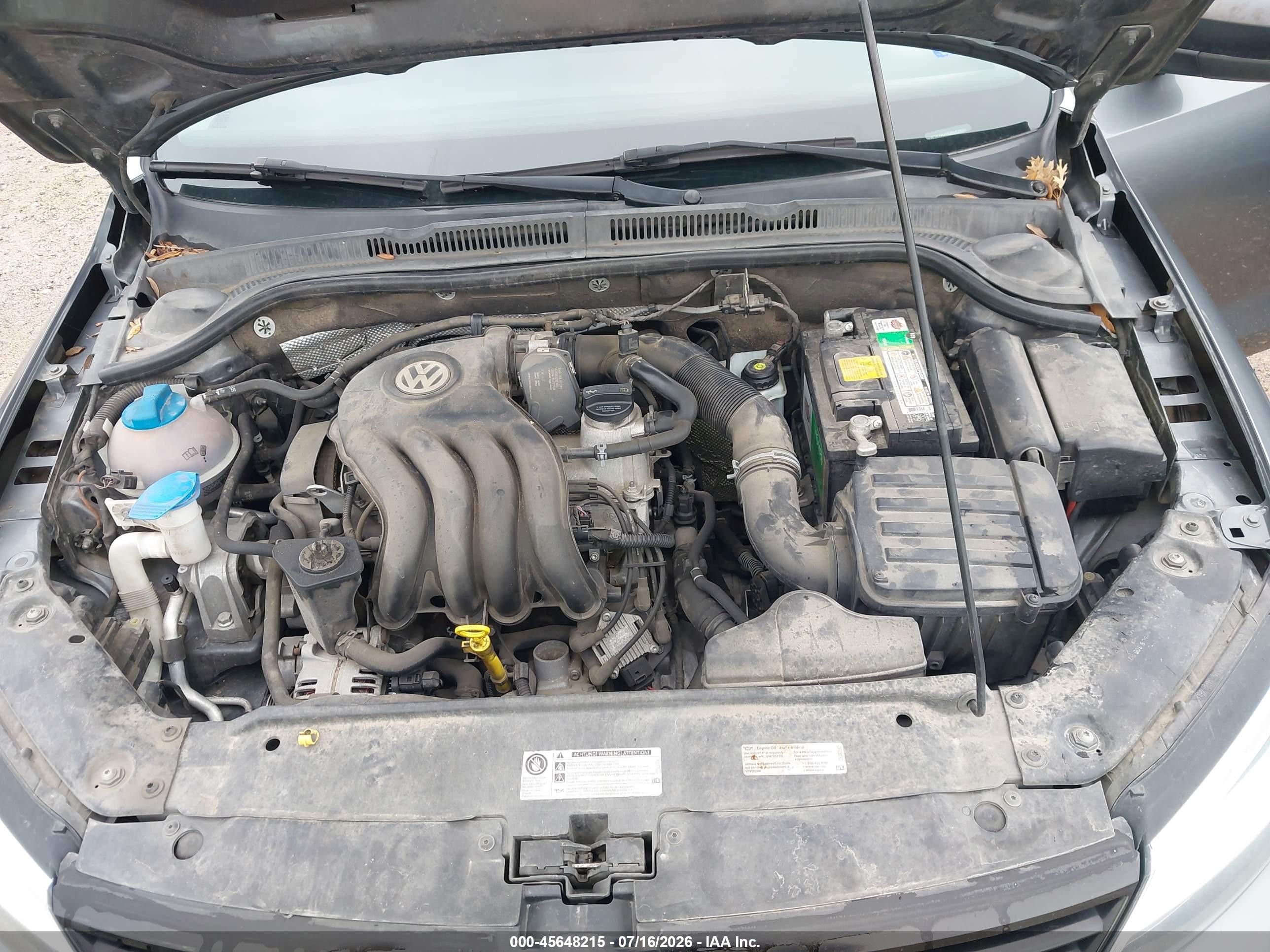2014 Volkswagen Jetta 2.0l S Gray vin: 3VW1K7AJ7EM443634