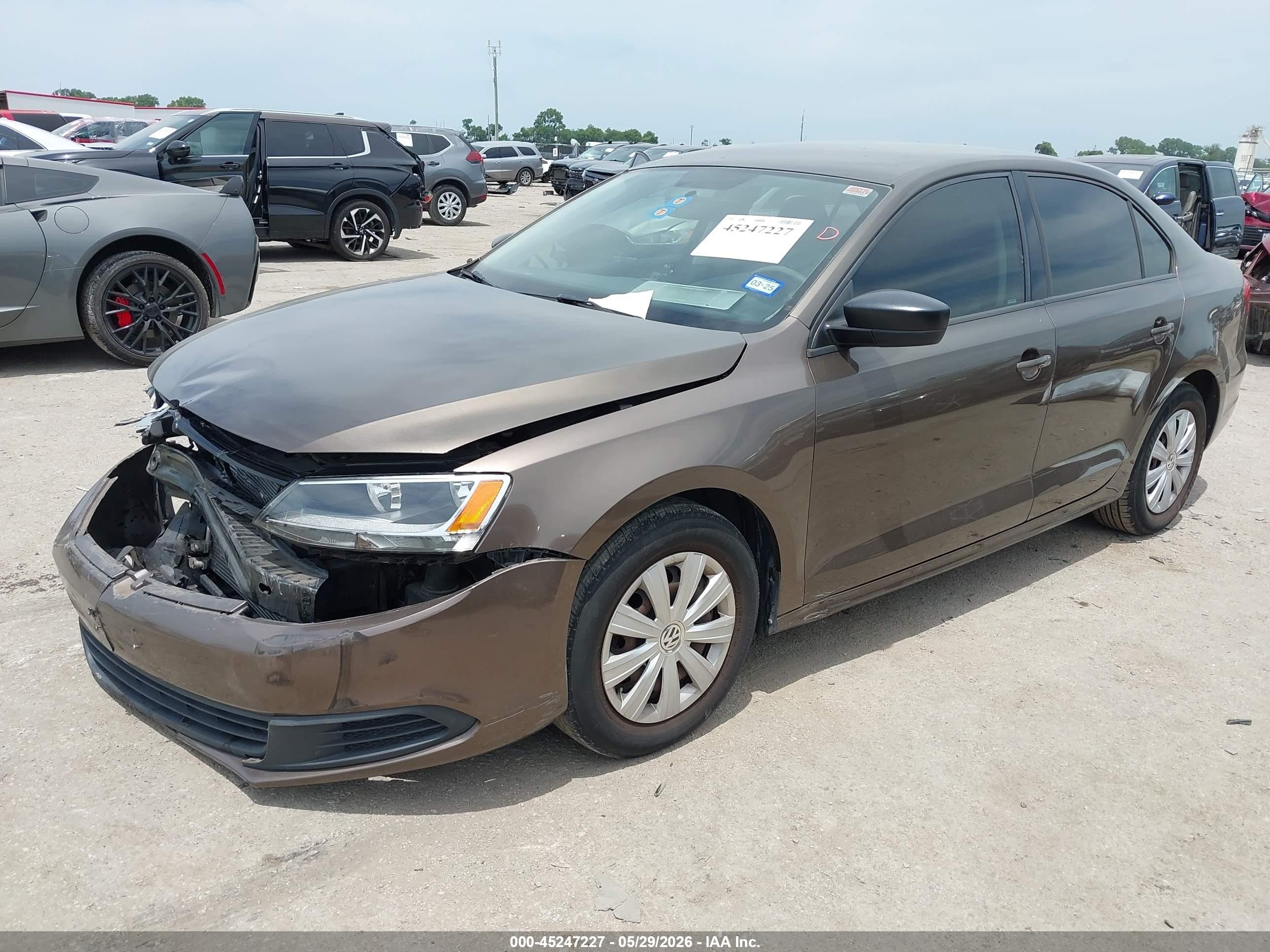 2013 Volkswagen Jetta 2.0l S Gray vin: 3VW1K7AJ8DM363998