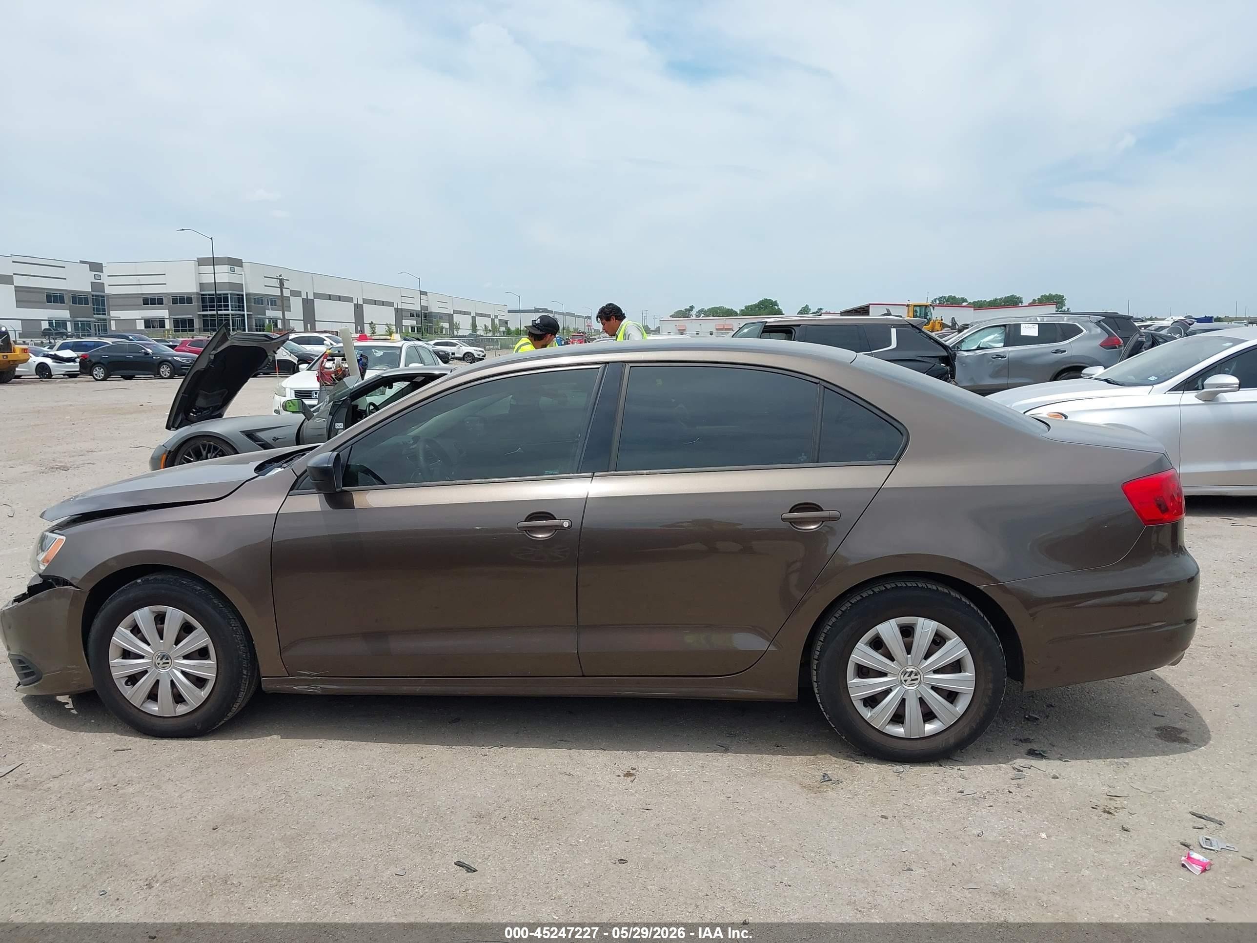 2013 Volkswagen Jetta 2.0l S Gray vin: 3VW1K7AJ8DM363998