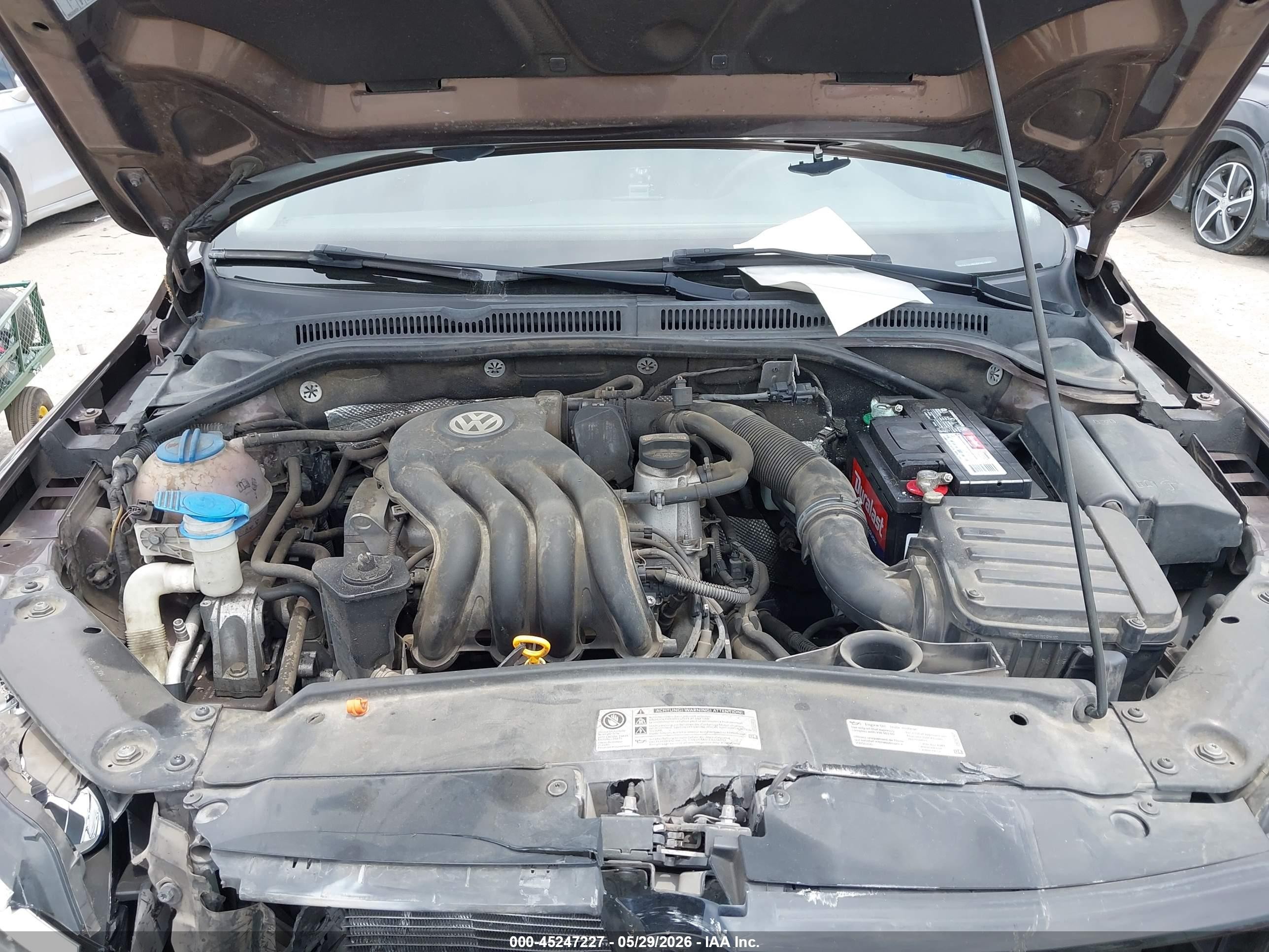 2013 Volkswagen Jetta 2.0l S Gray vin: 3VW1K7AJ8DM363998