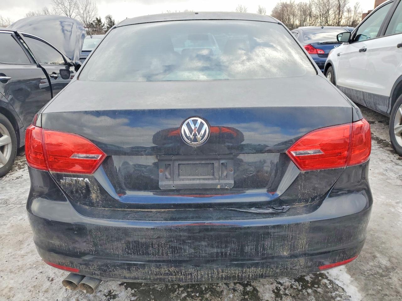 2014 Volkswagen Jetta Base Black vin: 3VW1K7AJ8EM333496