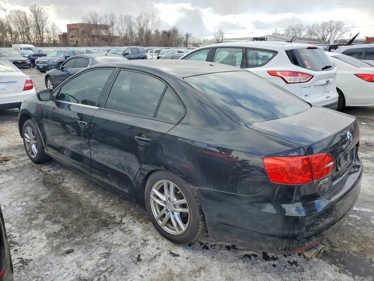 2014 Volkswagen Jetta Base Black vin: 3VW1K7AJ8EM333496