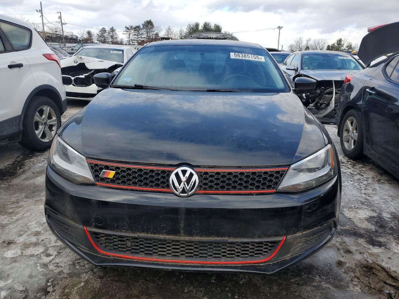 2014 Volkswagen Jetta Base Black vin: 3VW1K7AJ8EM333496