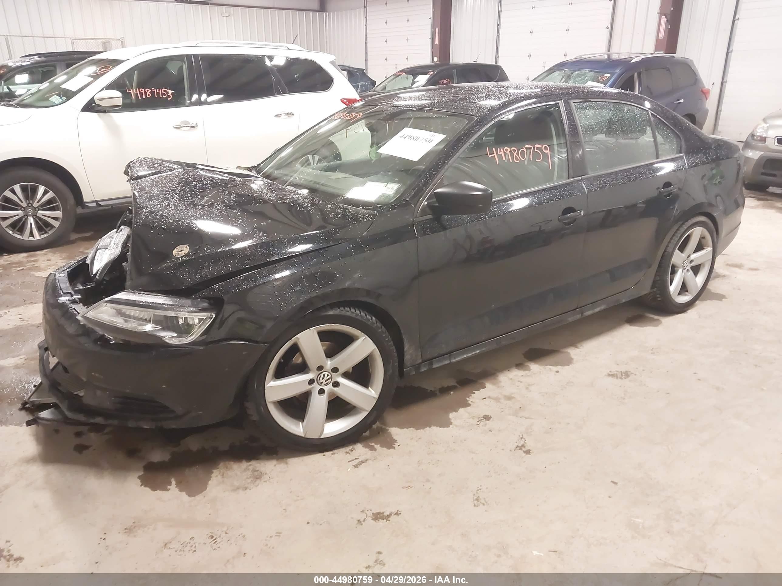 2014 Volkswagen Jetta 2.0l S Черный vin: 3VW1K7AJ8EM391561
