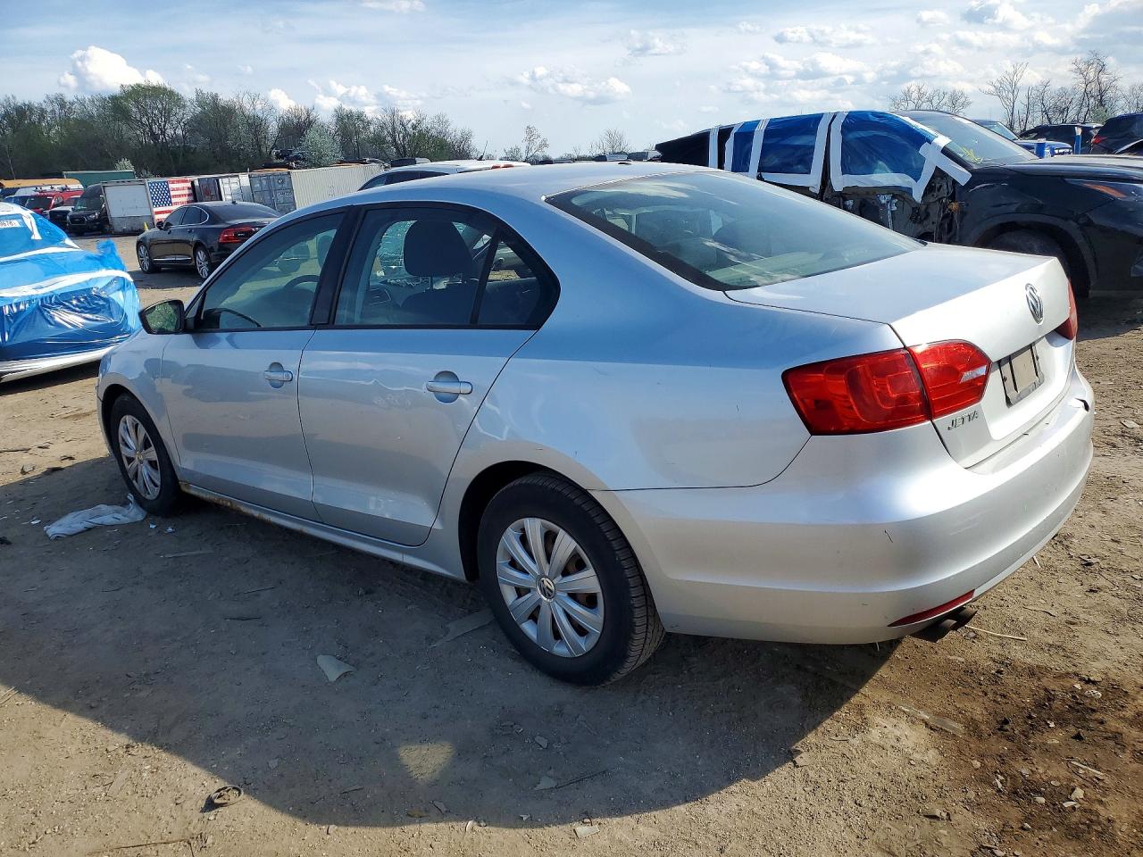 2011 Volkswagen Jetta Base Silver vin: 3VW1K7AJ9BM340601