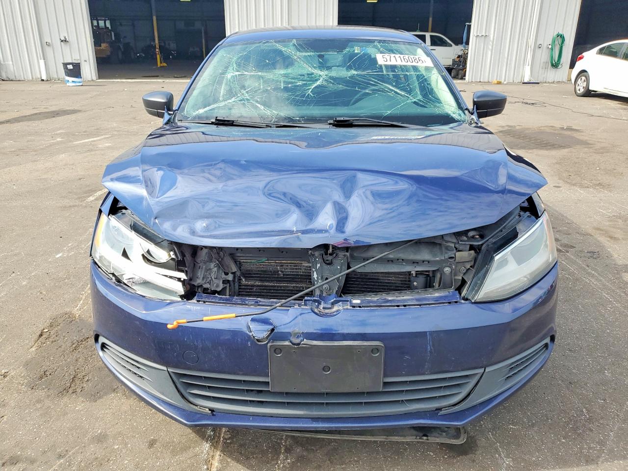 2013 Volkswagen Jetta Base Blue vin: 3VW1K7AJ9DM400394