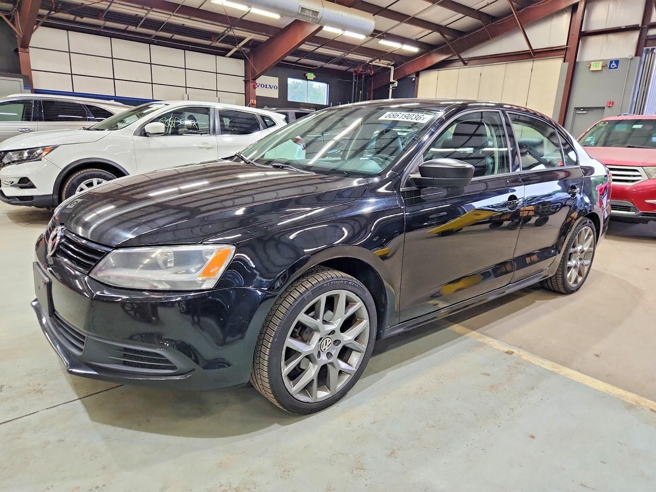 2014 Volkswagen Jetta Base Black vin: 3VW1K7AJ9EM439570