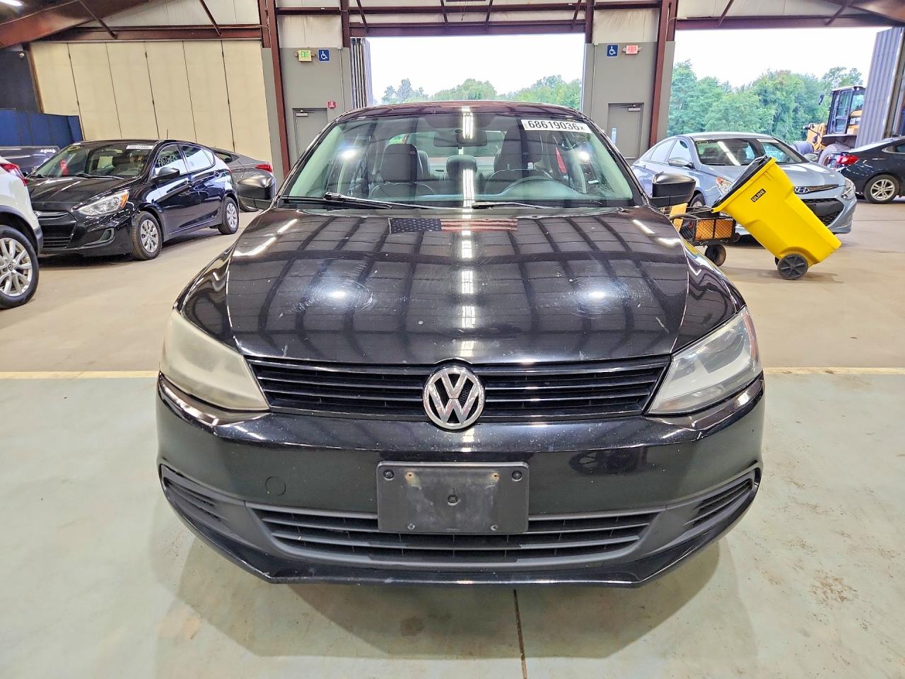 2014 Volkswagen Jetta Base Black vin: 3VW1K7AJ9EM439570