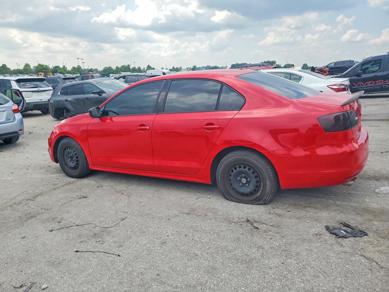 2014 Volkswagen Jetta Base Красный vin: 3VW1K7AJ9EM444266