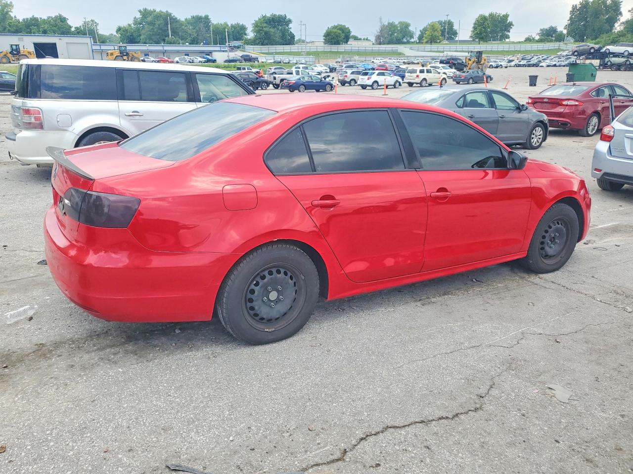 2014 Volkswagen Jetta Base Красный vin: 3VW1K7AJ9EM444266