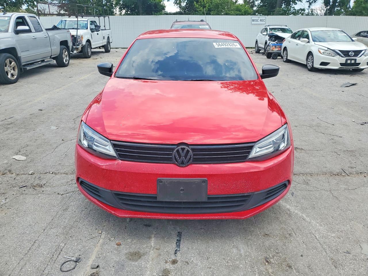 2014 Volkswagen Jetta Base Красный vin: 3VW1K7AJ9EM444266