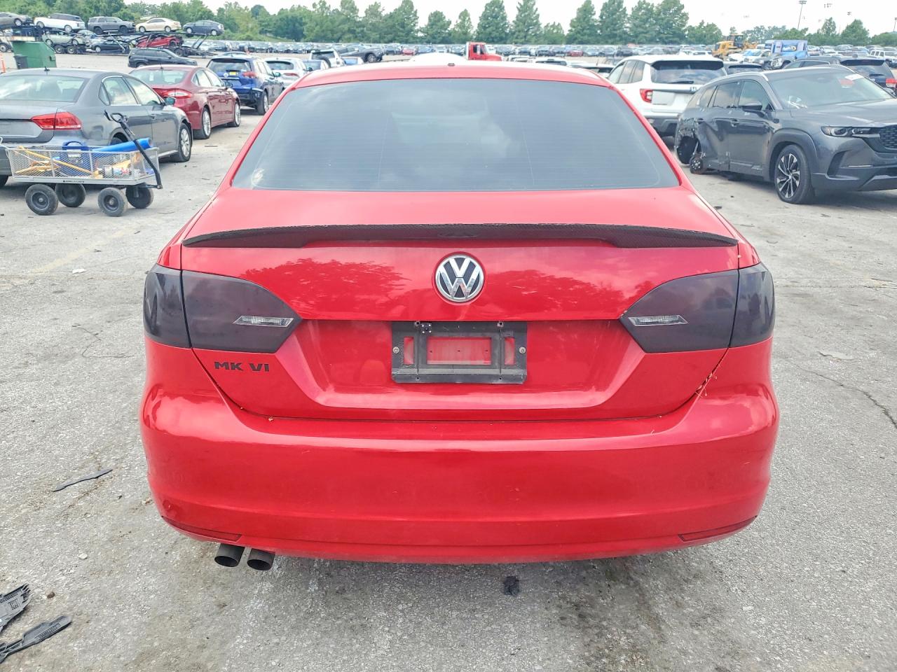 2014 Volkswagen Jetta Base Красный vin: 3VW1K7AJ9EM444266