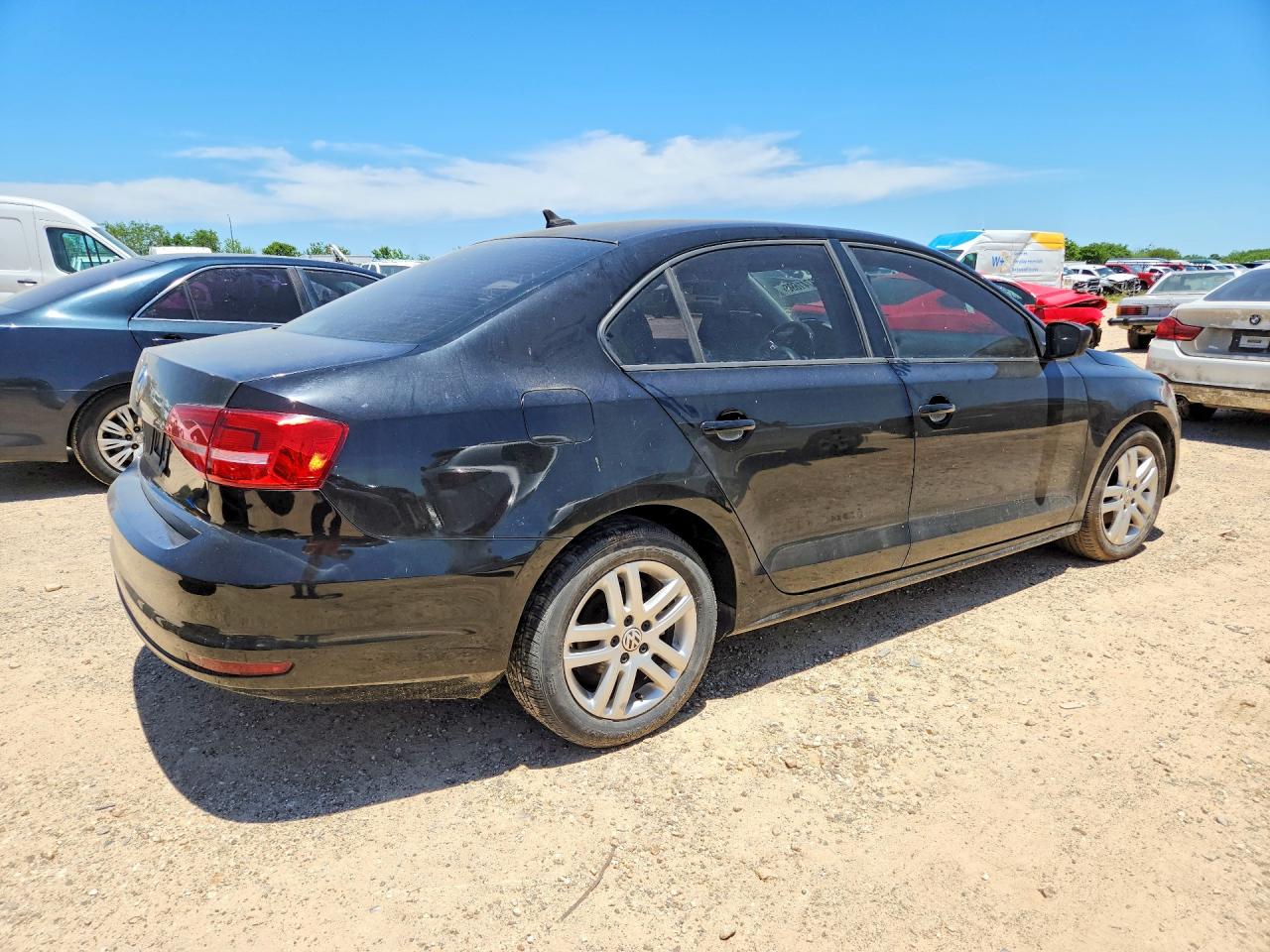 2015 Volkswagen Jetta Base Черный vin: 3VW1K7AJ9FM226460