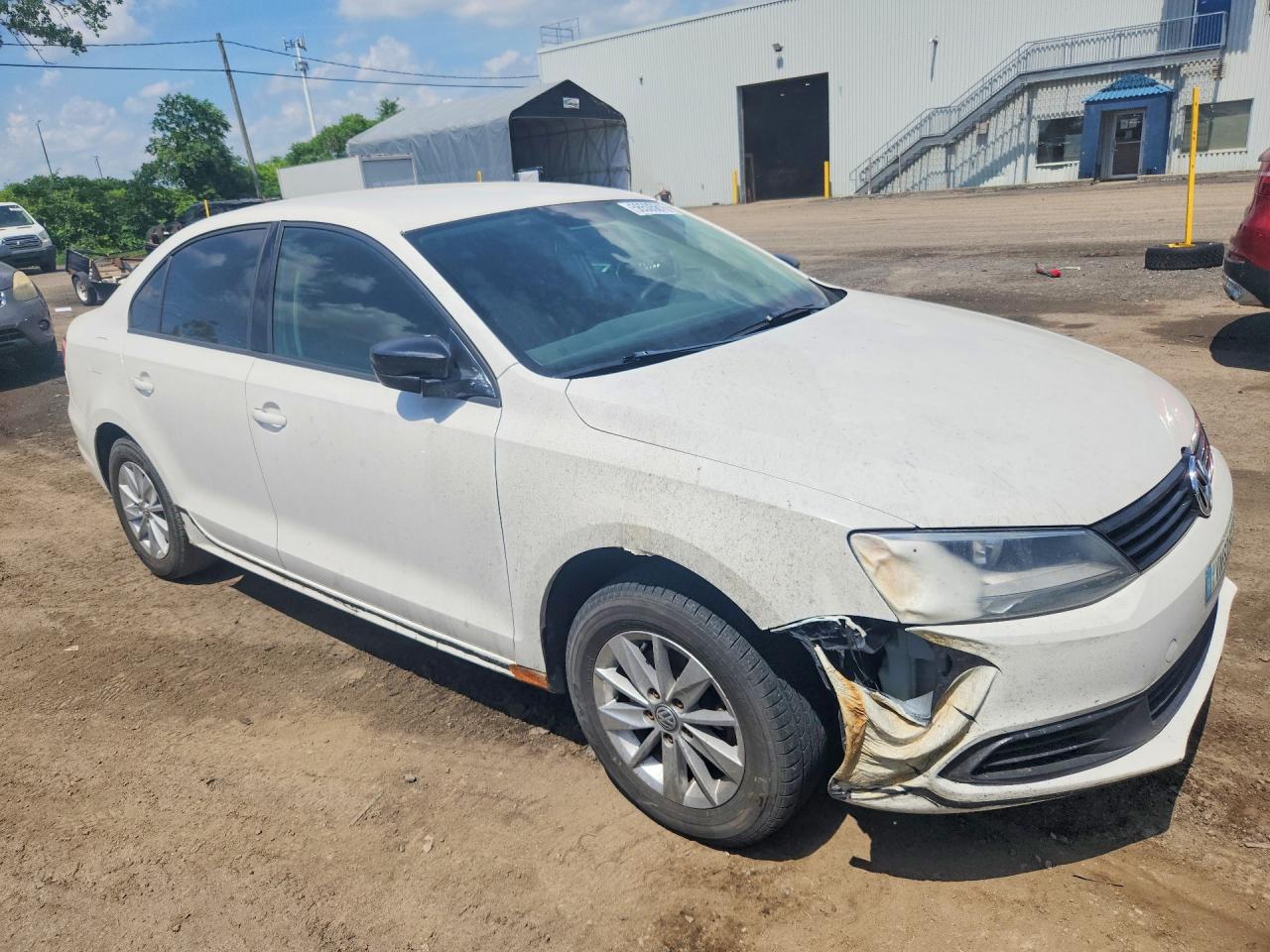 2012 Volkswagen Jetta Base White vin: 3VW1K7AJXCM364598