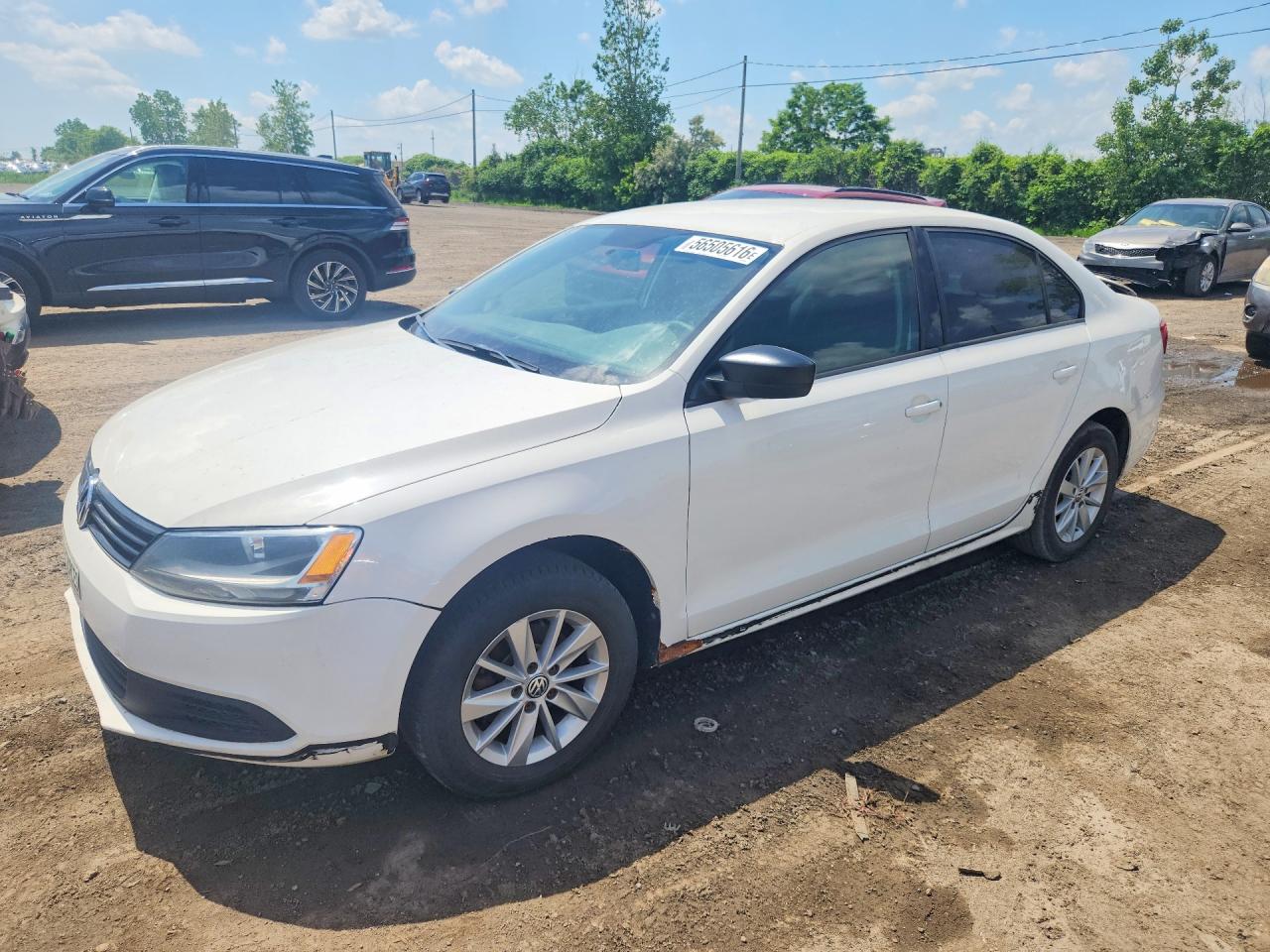 2012 Volkswagen Jetta Base White vin: 3VW1K7AJXCM364598