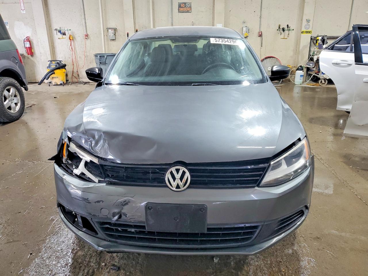 2012 Volkswagen Jetta Base Gray vin: 3VW1K7AJXCM394362