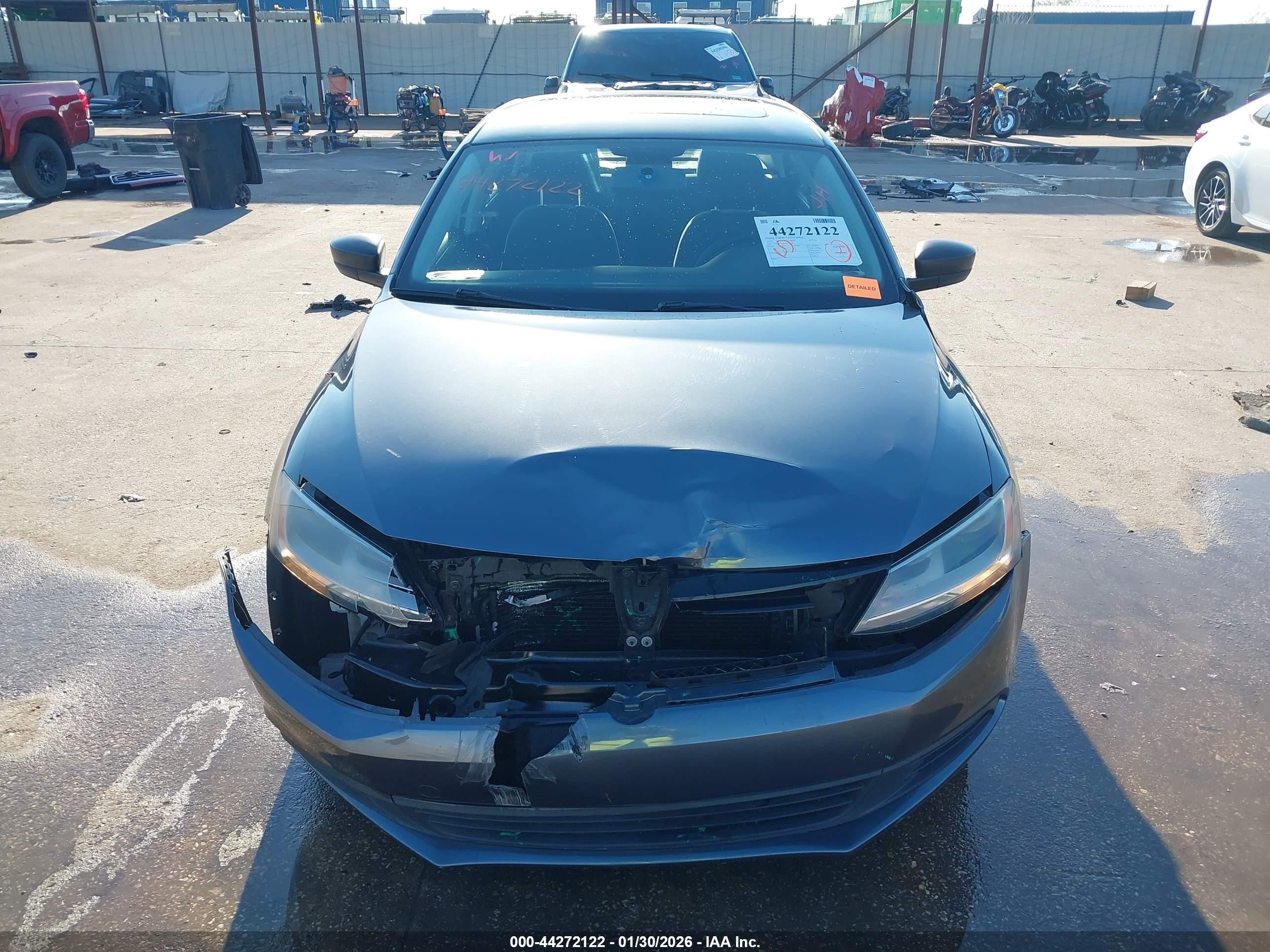 2013 Volkswagen Jetta 2.0l S Gray vin: 3VW1K7AJXDM285269