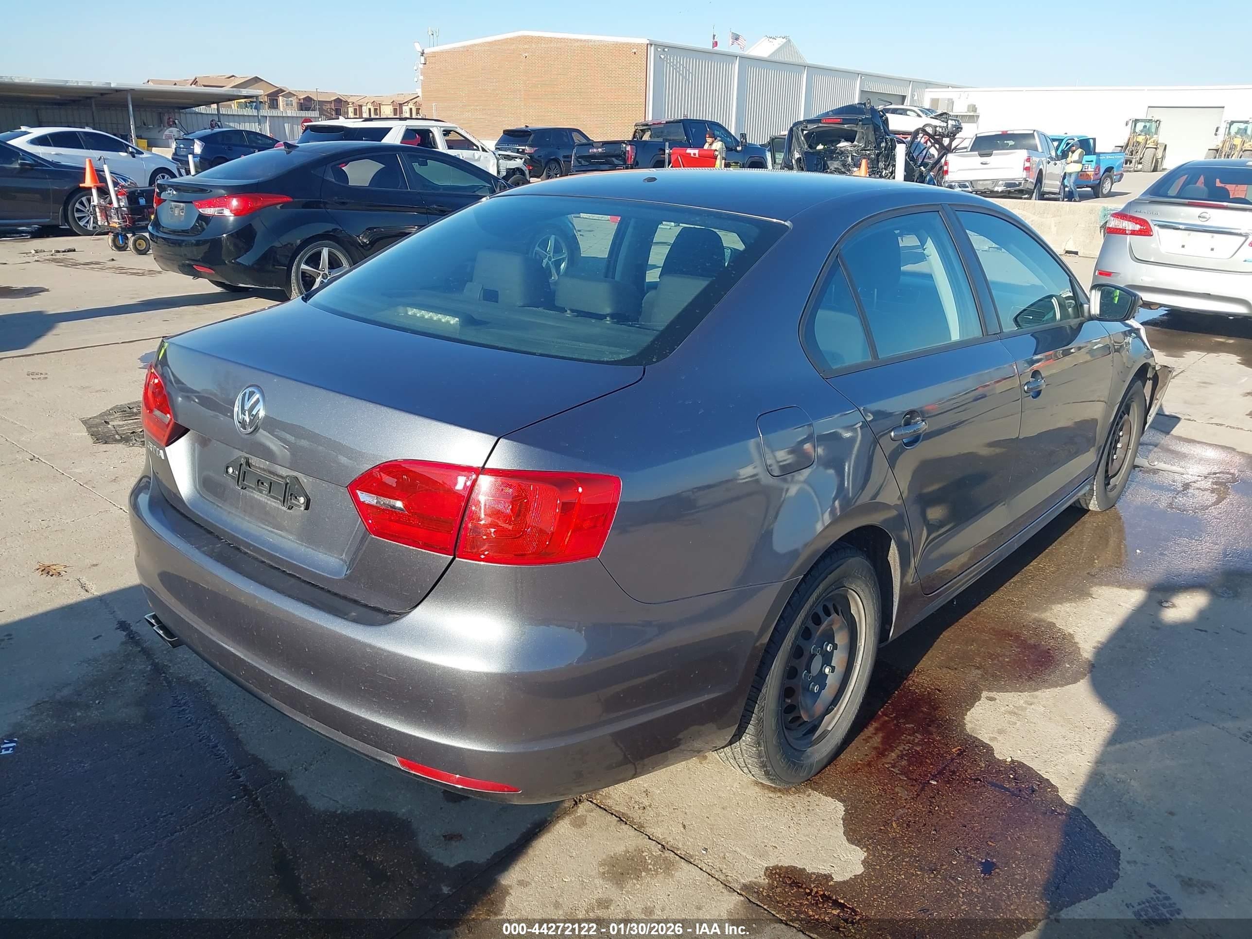 2013 Volkswagen Jetta 2.0l S Gray vin: 3VW1K7AJXDM285269