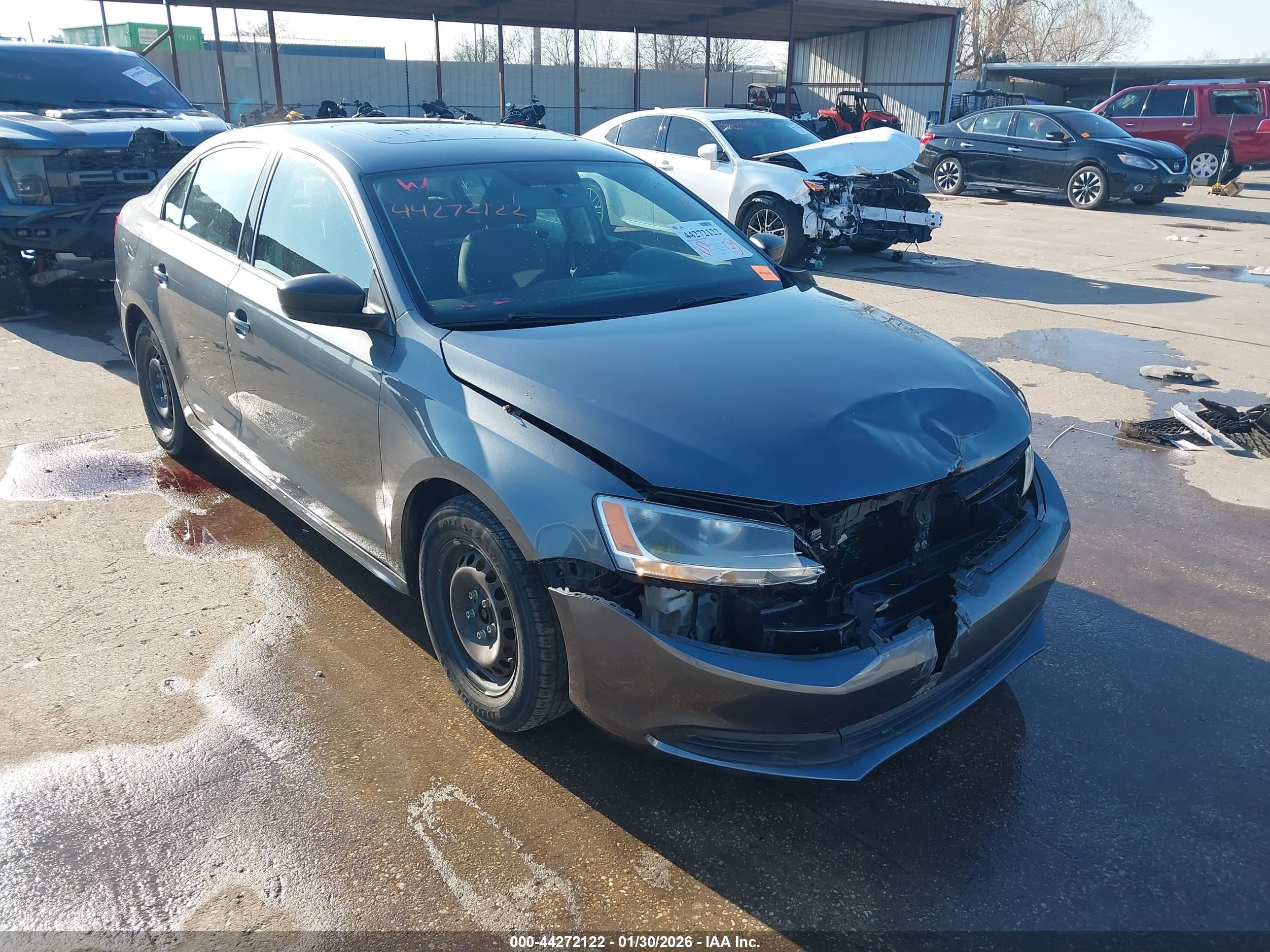 2013 Volkswagen Jetta 2.0l S Gray vin: 3VW1K7AJXDM285269