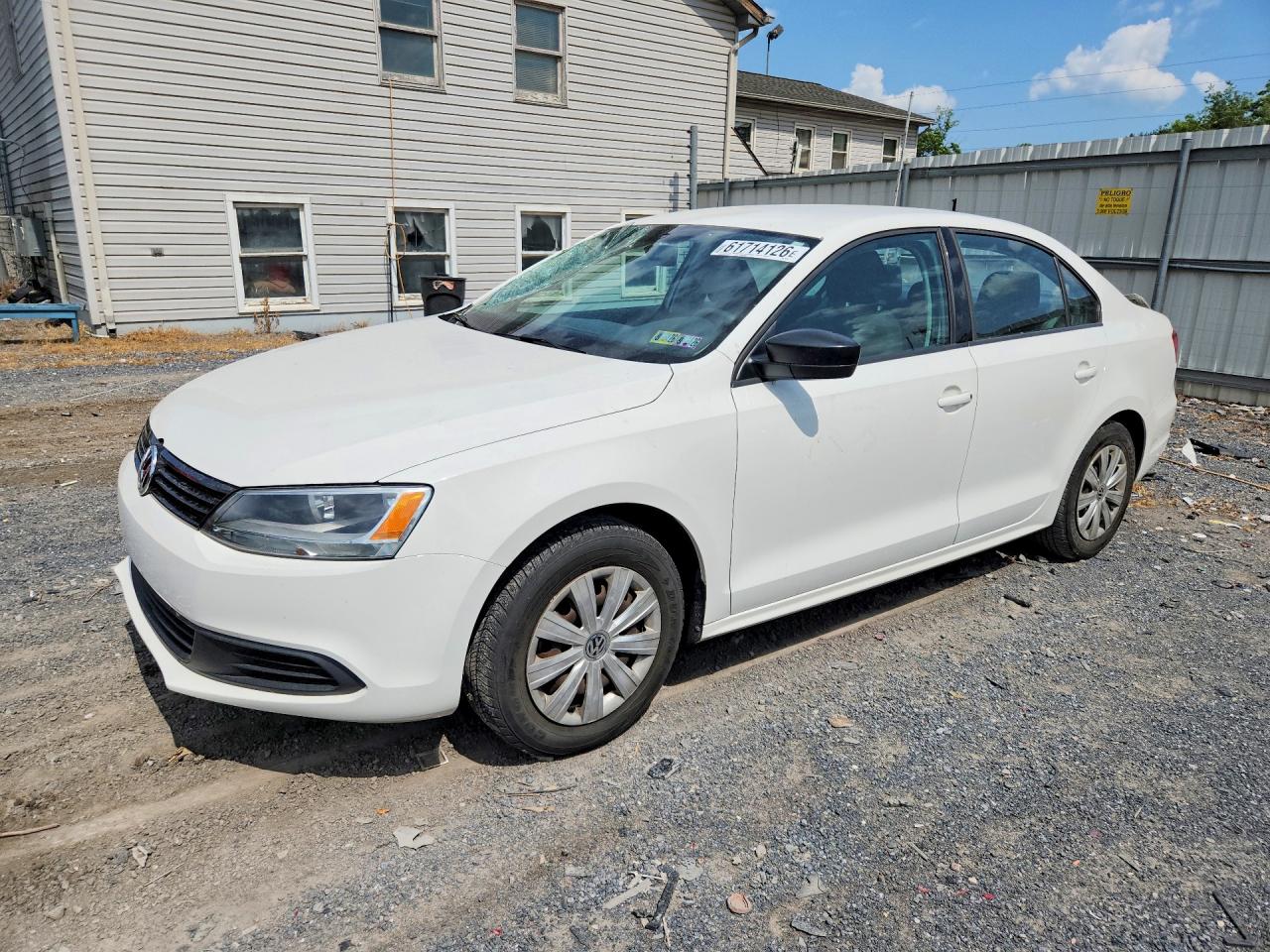 2014 Volkswagen Jetta Base White vin: 3VW1K7AJXEM359467